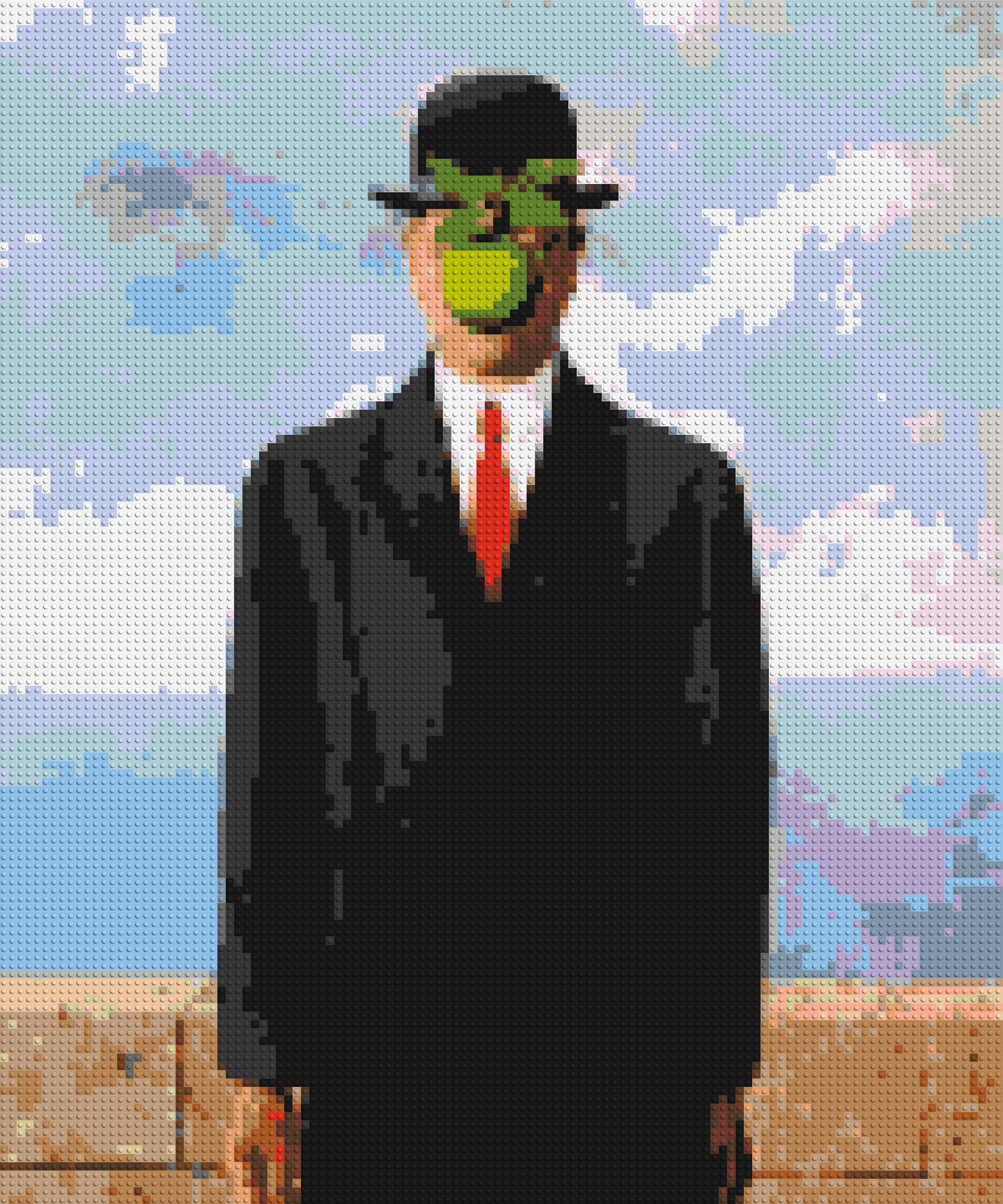 The Son of Man by Ren¨¦ Magritte - Brick Art Mosaic Kit