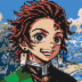 Tanjiro Pixel Art - Brick Art Mosaic Kit