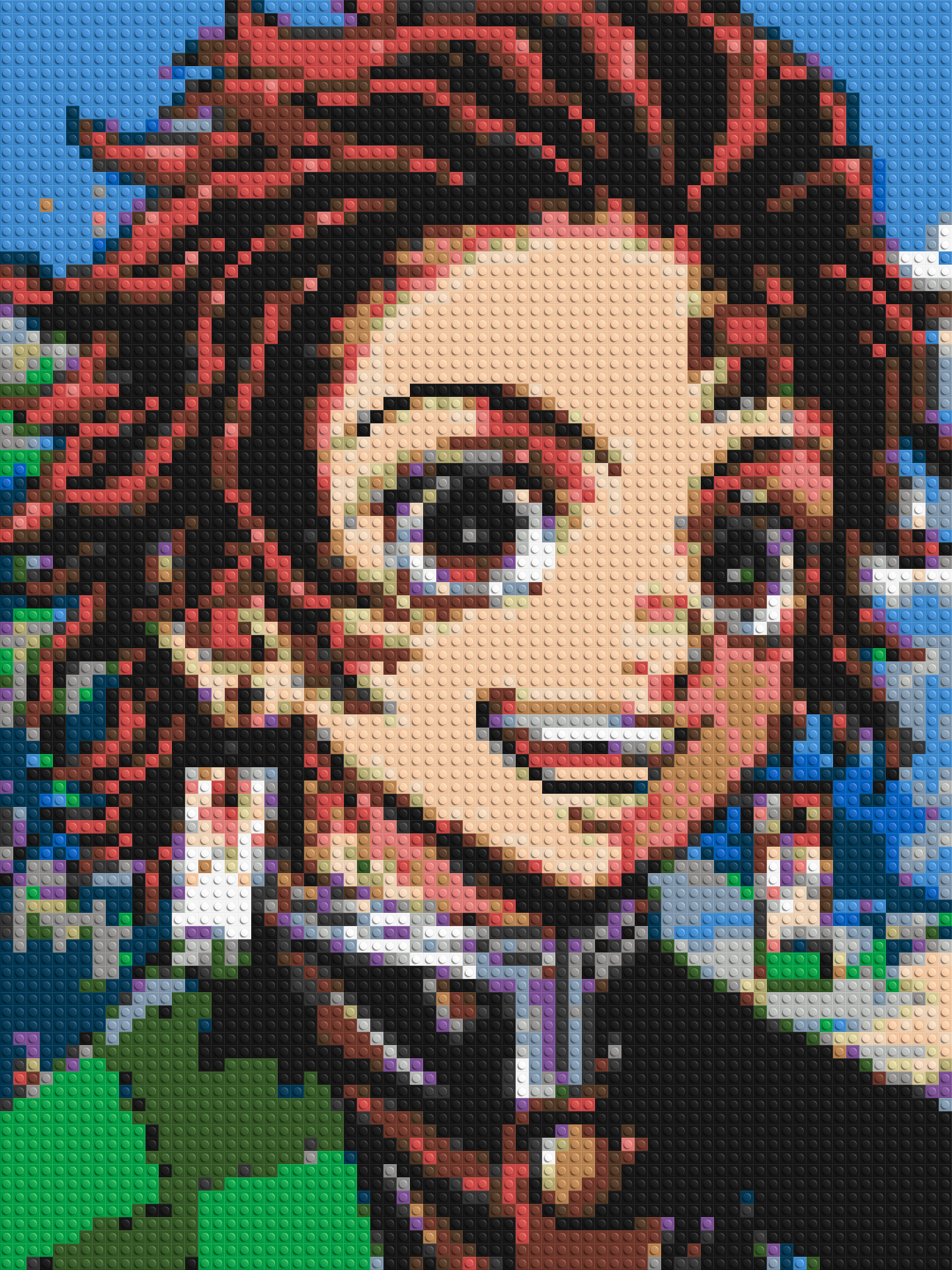 Tanjiro Pixel Art - Brick Art Mosaic Kit