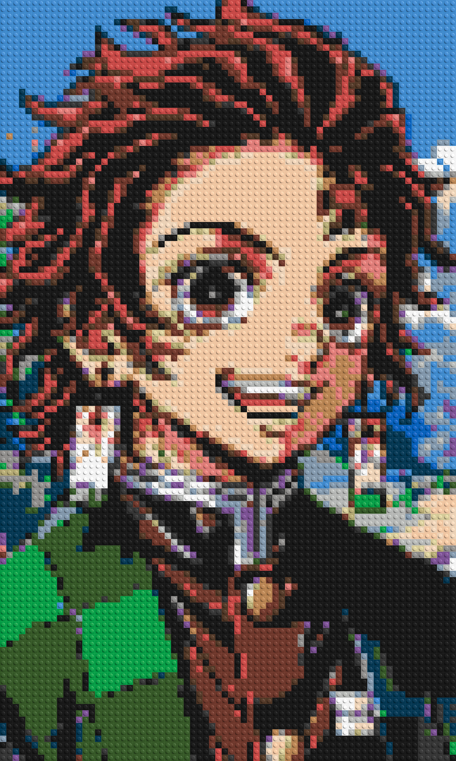 Tanjiro Pixel Art - Brick Art Mosaic Kit