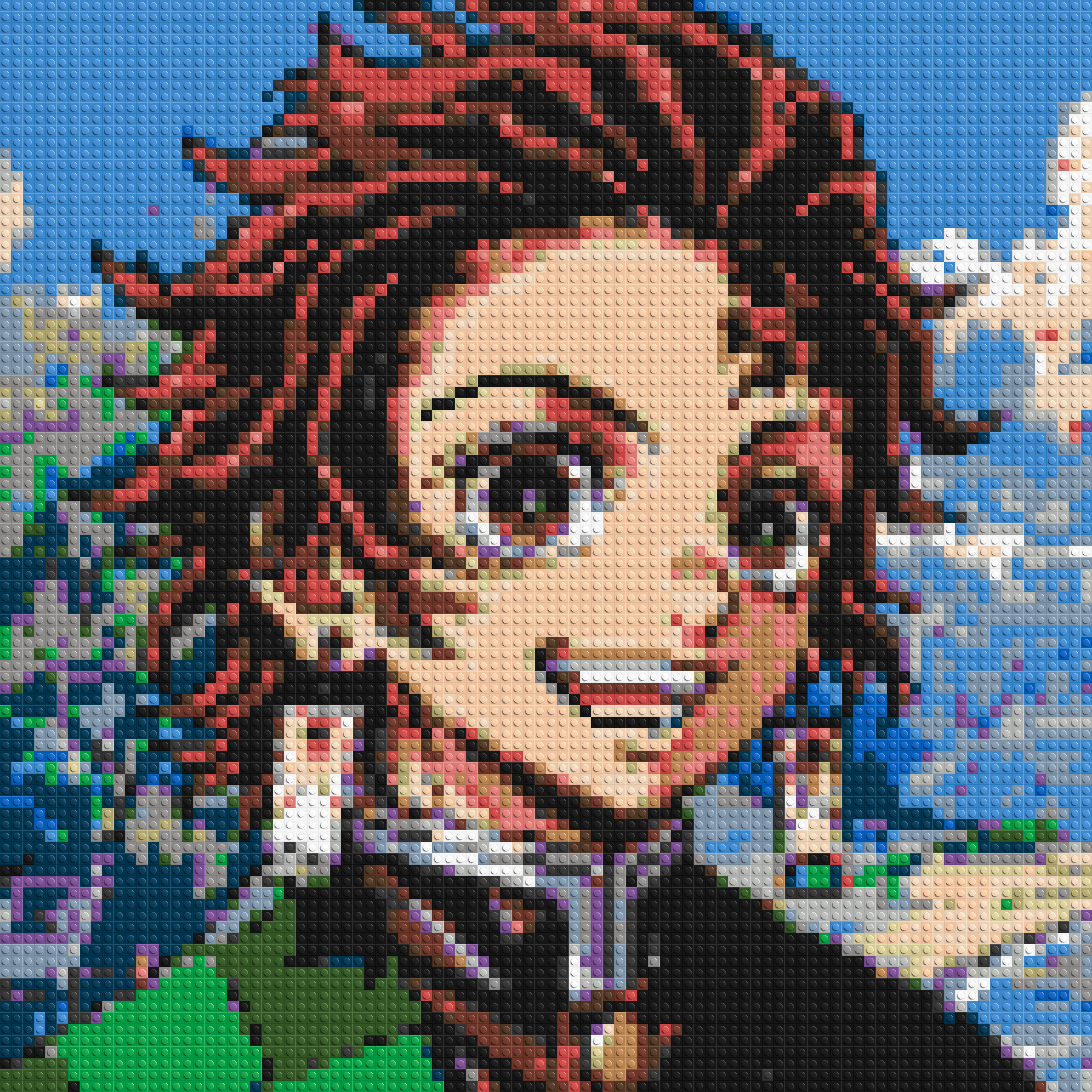 Tanjiro Pixel Art - Brick Art Mosaic Kit