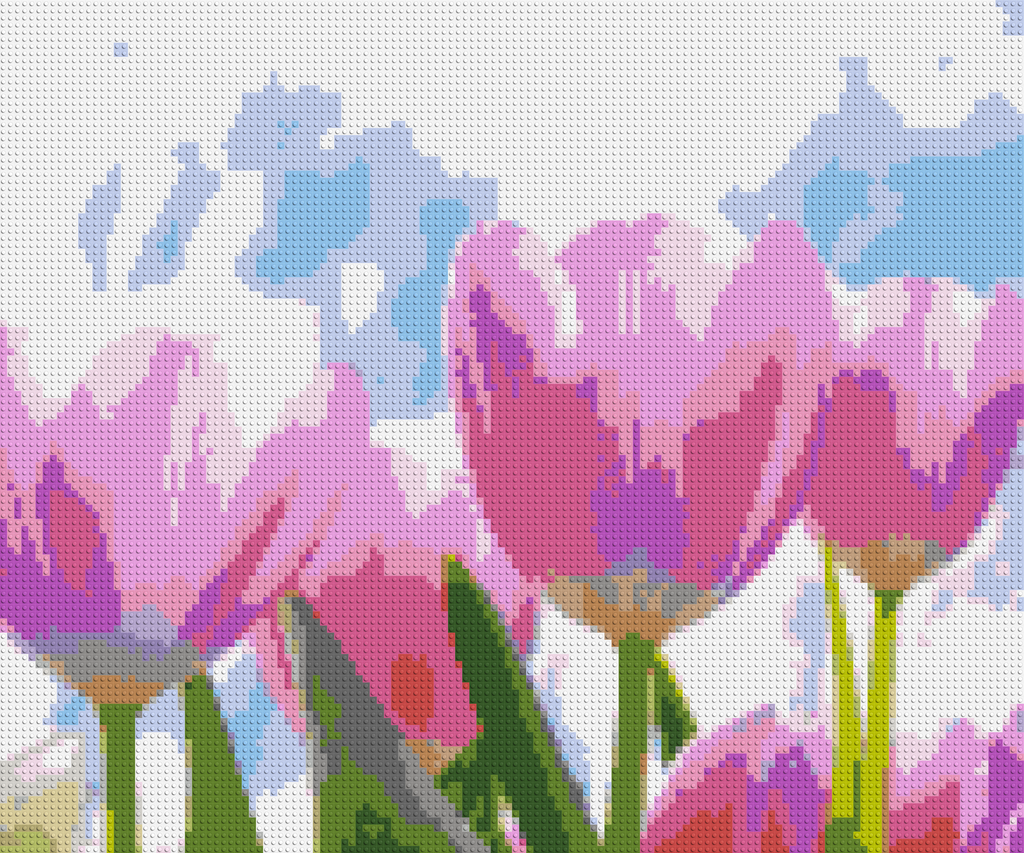Pink Tulips - Brick Art Mosaic Kit