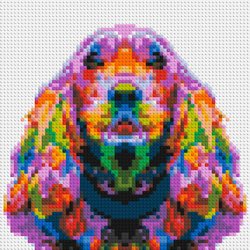 Cocker Spaniel Colorful Pop Art - Brick Art Mosaic Kit
