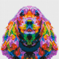 Cocker Spaniel Colorful Pop Art - Brick Art Mosaic Kit