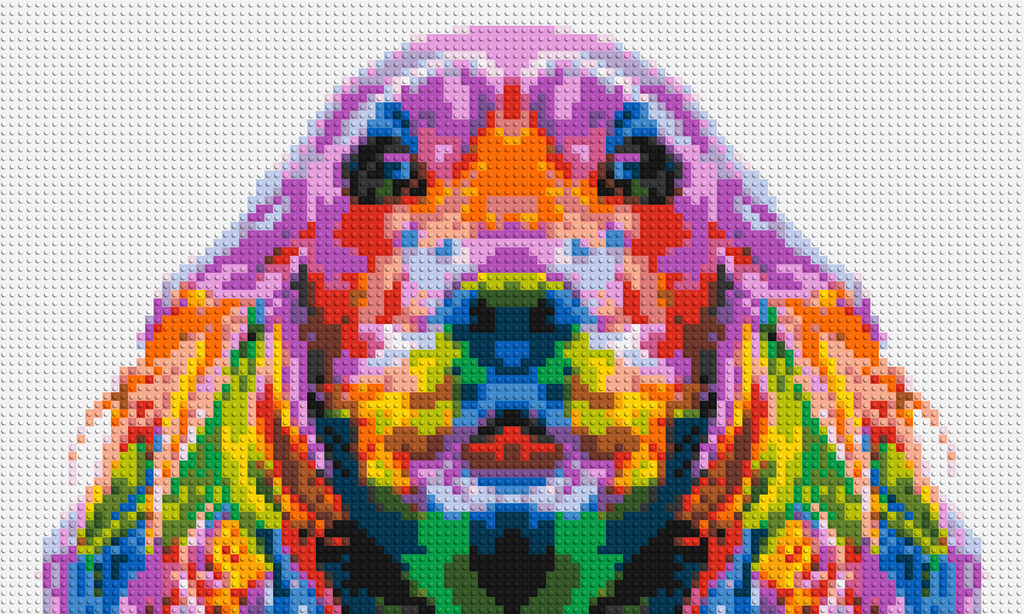 Cocker Spaniel Colorful Pop Art - Brick Art Mosaic Kit