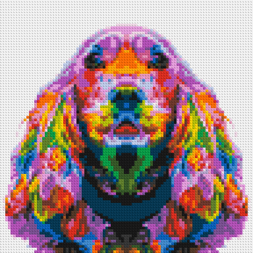 Cocker Spaniel Colorful Pop Art - Brick Art Mosaic Kit