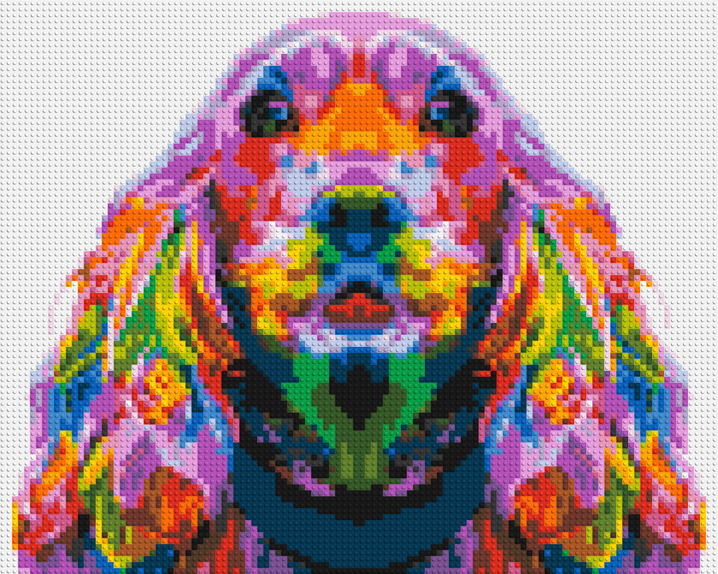 Cocker Spaniel Colorful Pop Art - Brick Art Mosaic Kit