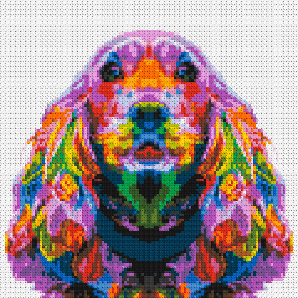 Cocker Spaniel Colorful Pop Art - Brick Art Mosaic Kit