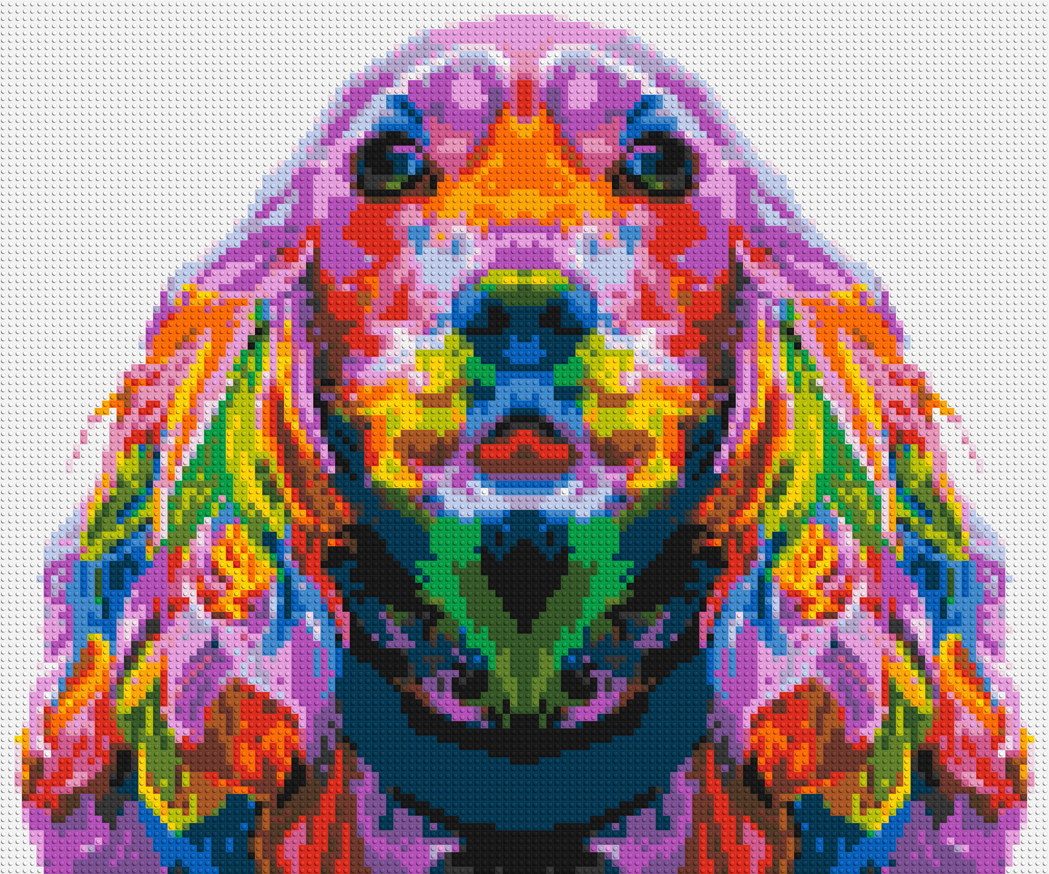 Cocker Spaniel Colorful Pop Art - Brick Art Mosaic Kit