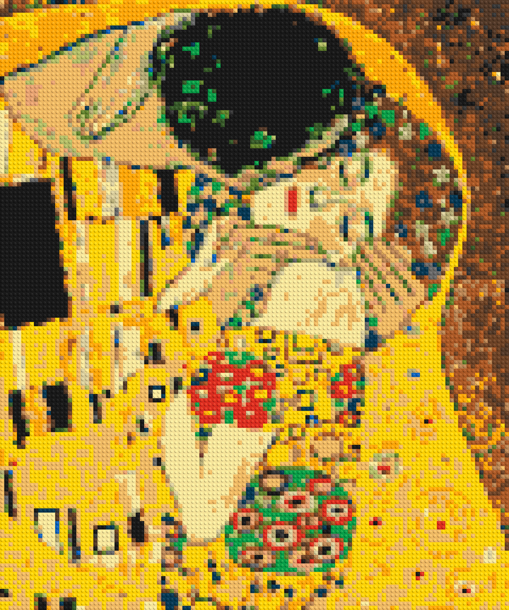 The Kiss by Gustav Klimt - Brick Art Mosaic Kit