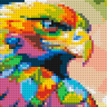 Eagle Colorful Pop Art - Brick Art Mosaic Kit