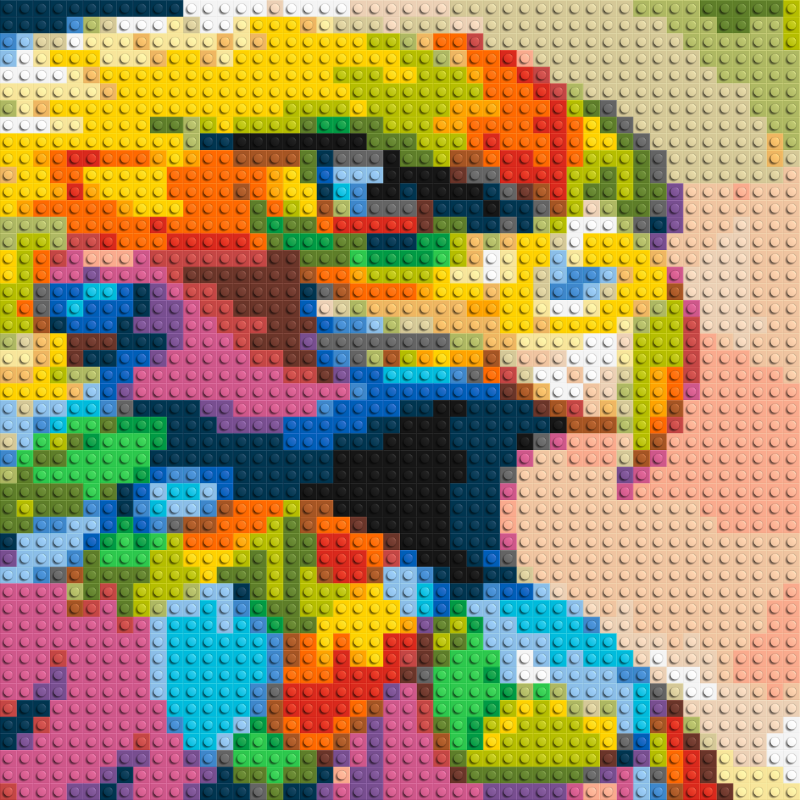 Eagle Colorful Pop Art - Brick Art Mosaic Kit