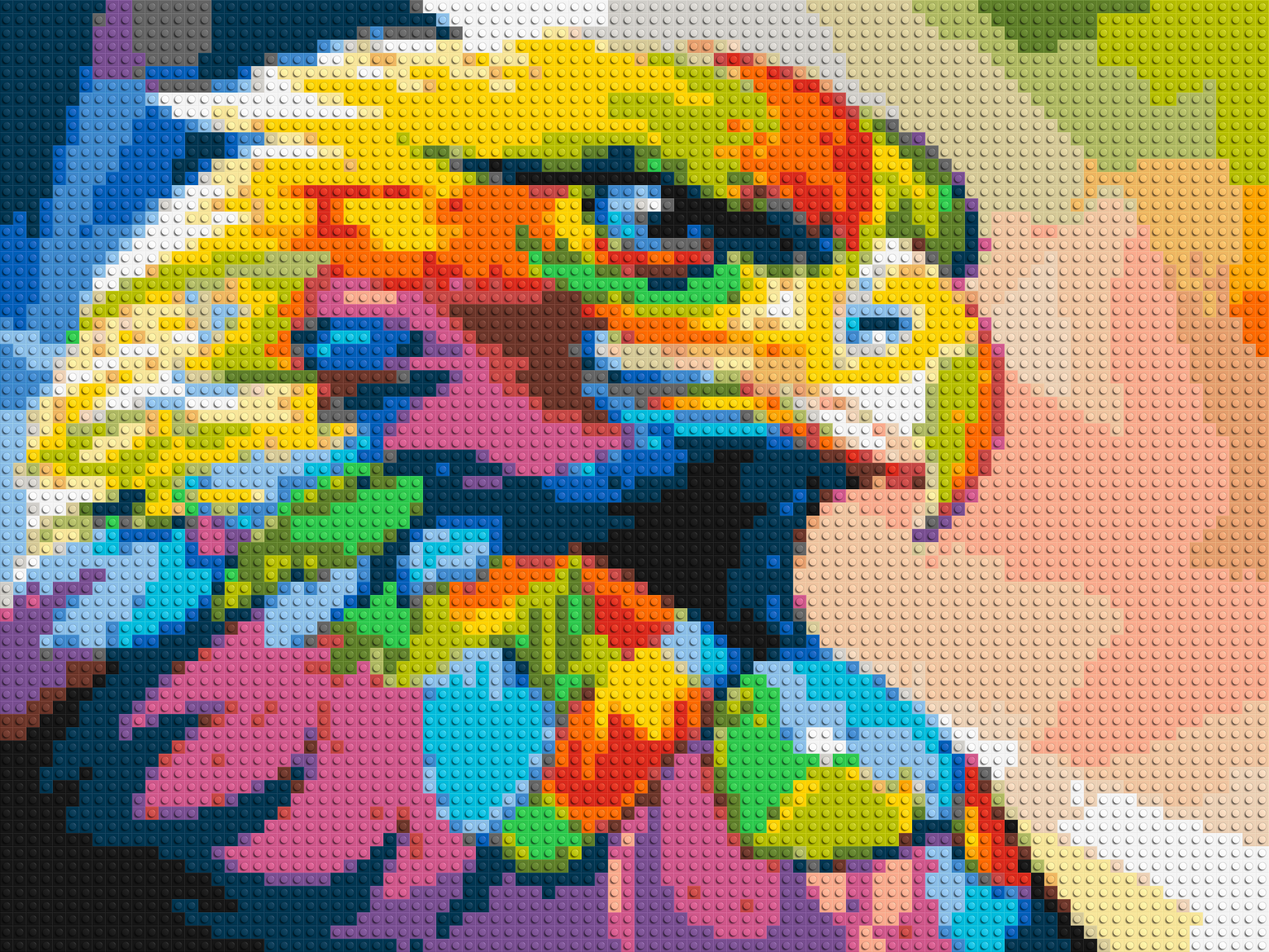 Eagle Colorful Pop Art - Brick Art Mosaic Kit