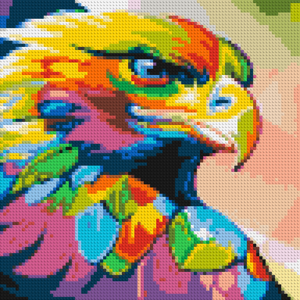 Eagle Colorful Pop Art - Brick Art Mosaic Kit