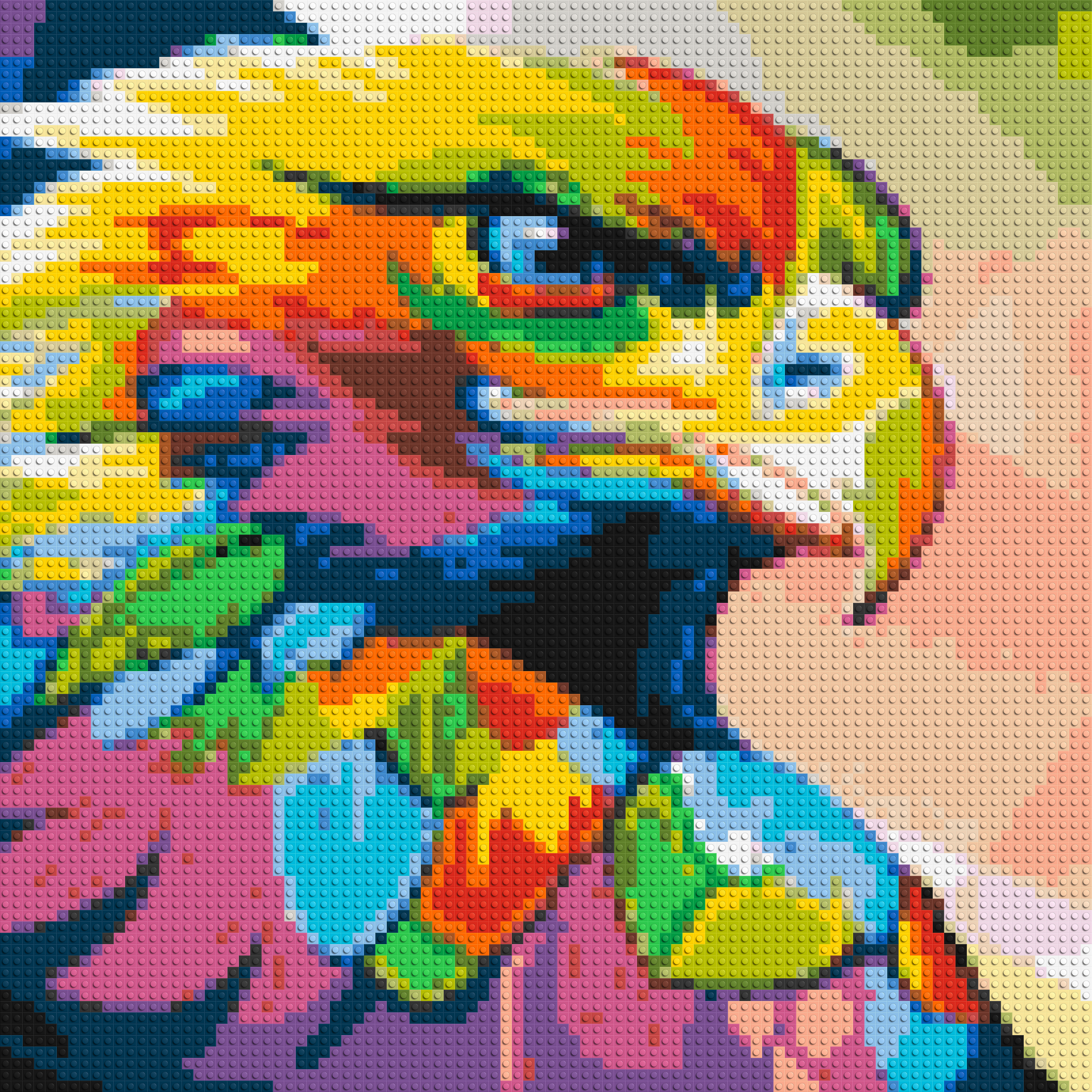 Eagle Colorful Pop Art - Brick Art Mosaic Kit