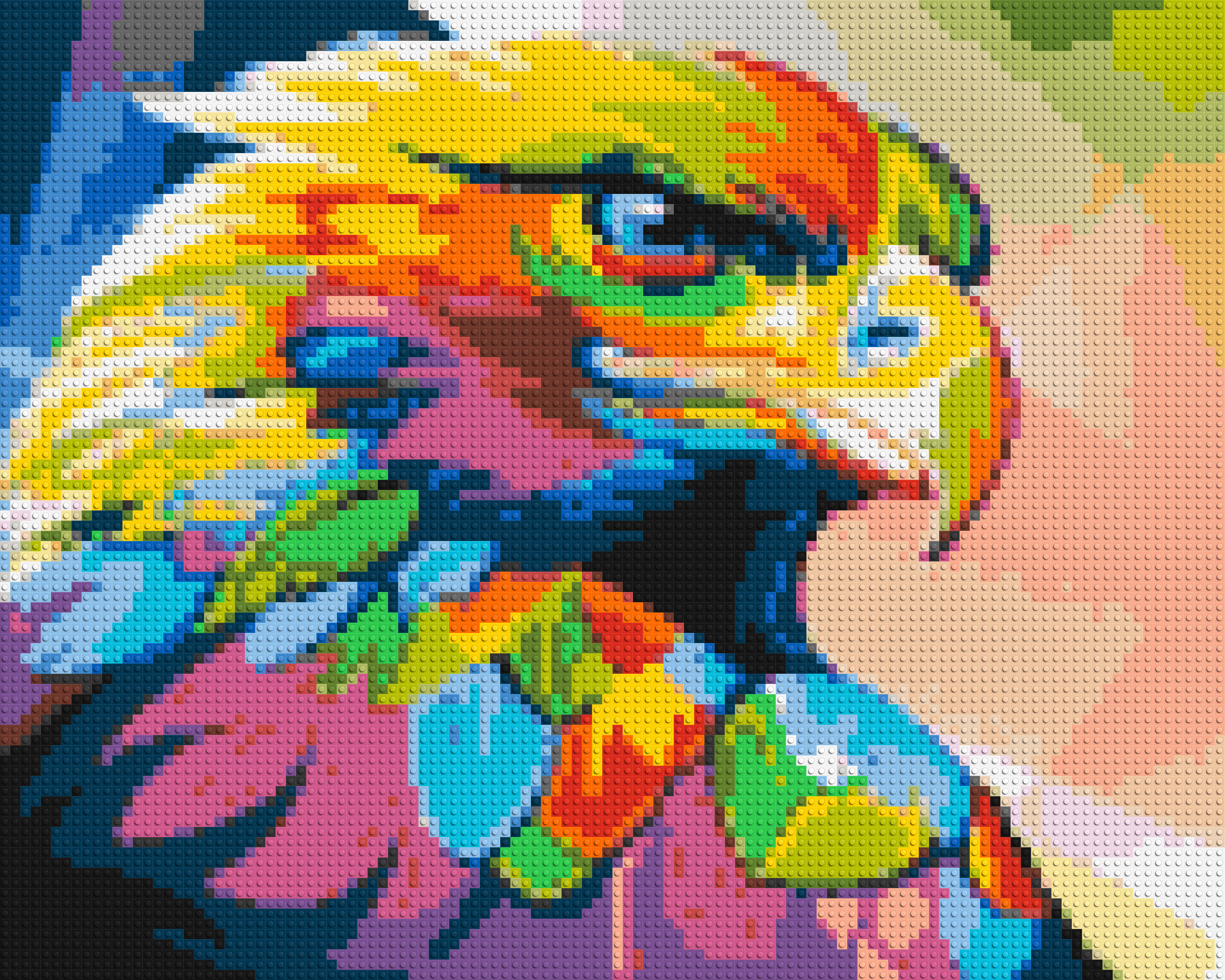 Eagle Colorful Pop Art - Brick Art Mosaic Kit
