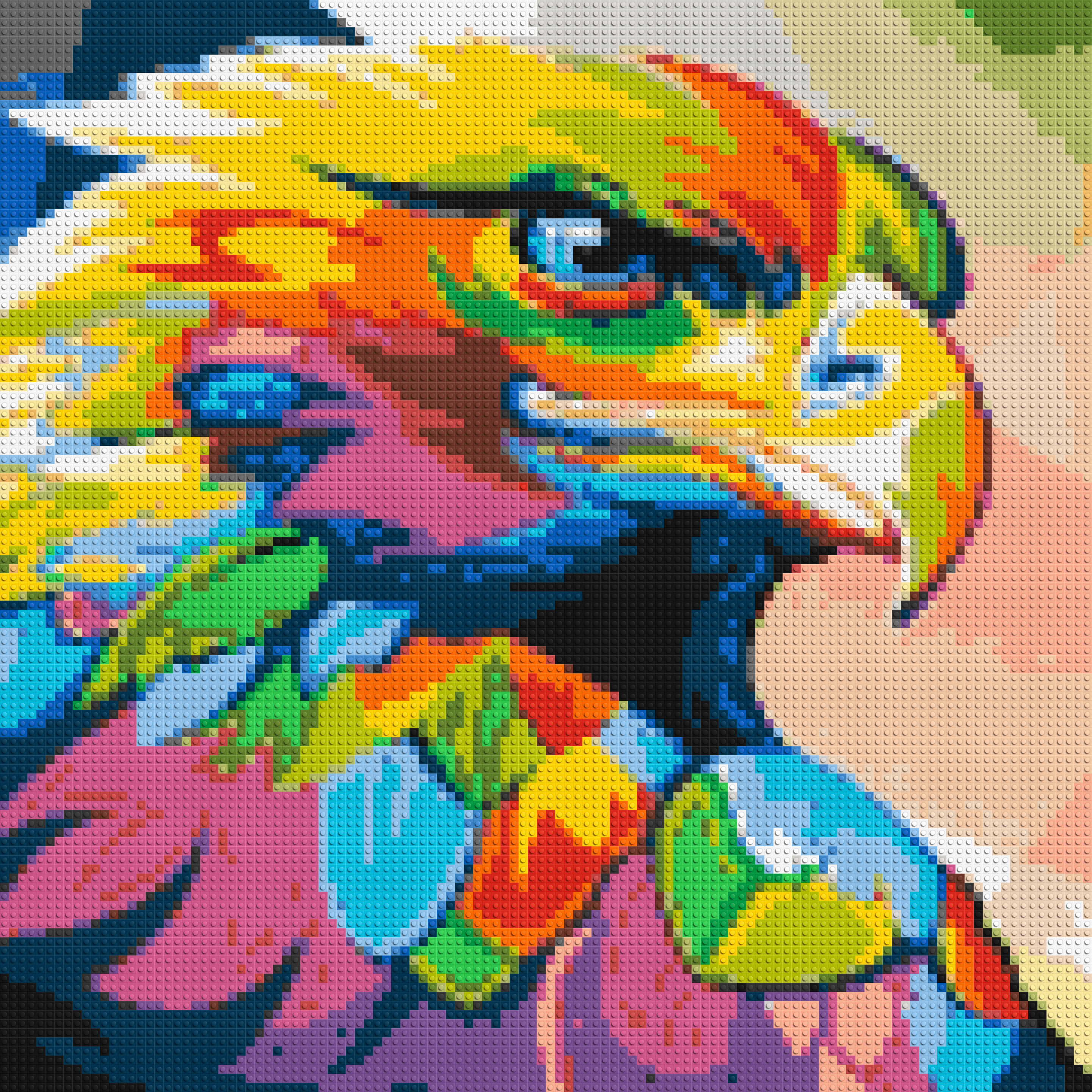 Eagle Colorful Pop Art - Brick Art Mosaic Kit