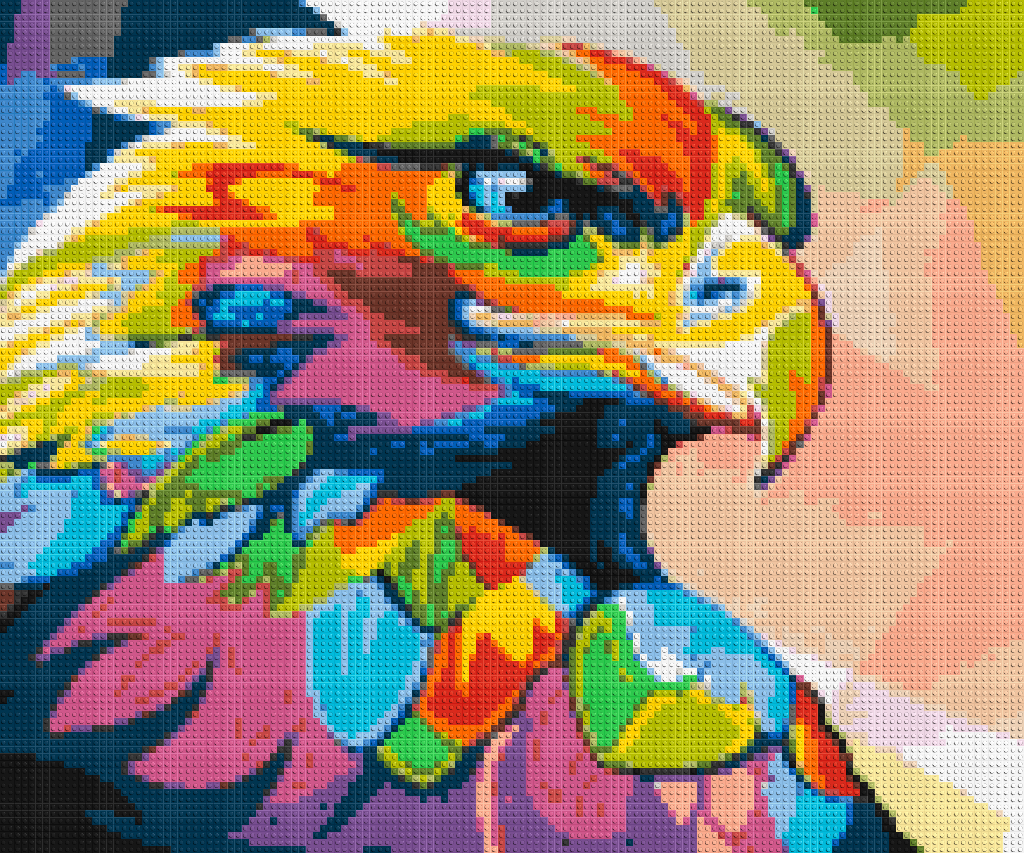 Eagle Colorful Pop Art - Brick Art Mosaic Kit