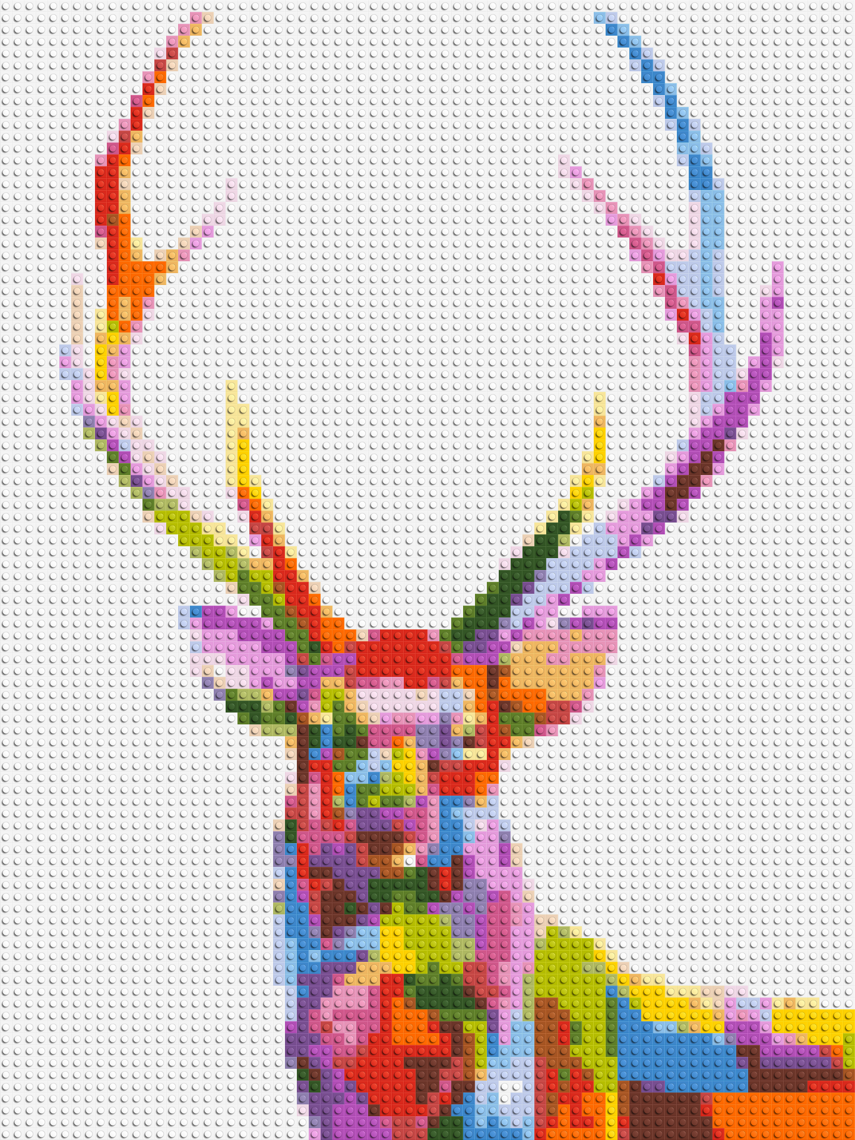 Stag Colorful Pop Art - Brick Art Mosaic Kit