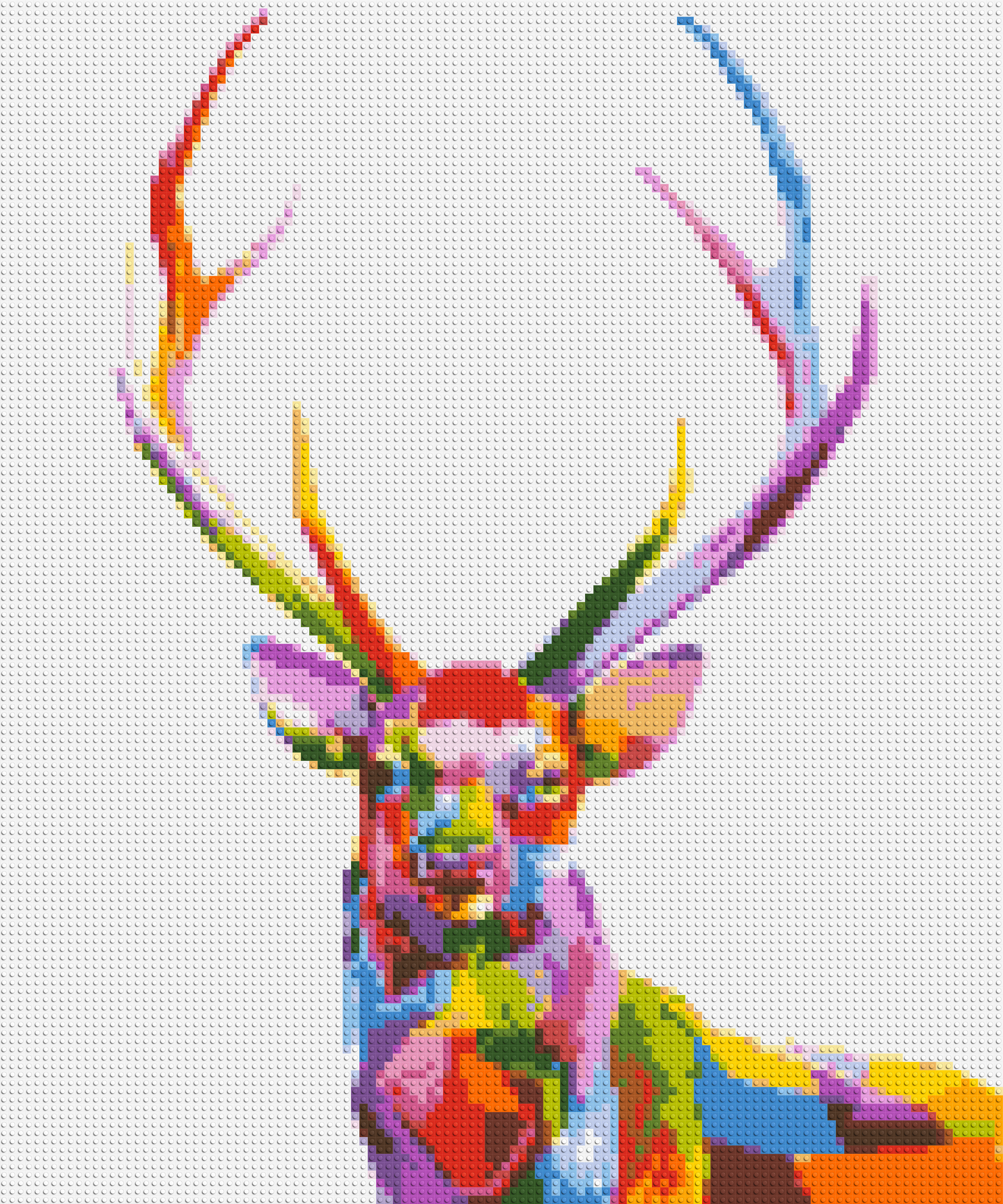 Stag Colorful Pop Art - Brick Art Mosaic Kit