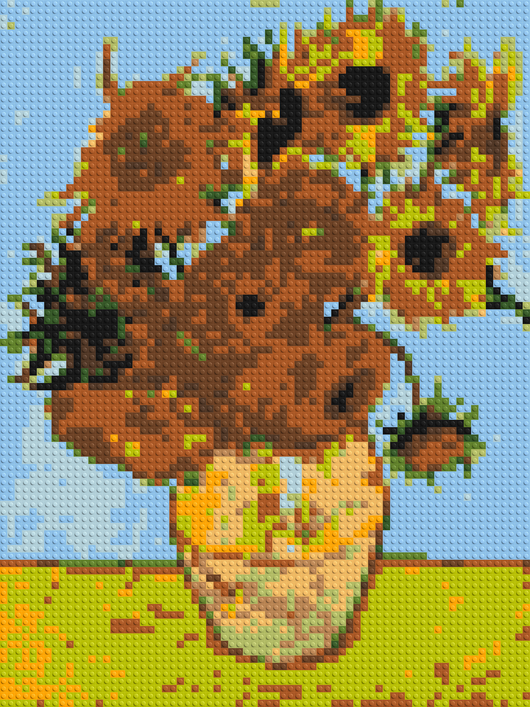 Sunflowers by Vincent Van Gogh - Brick Art Mosaic Kit