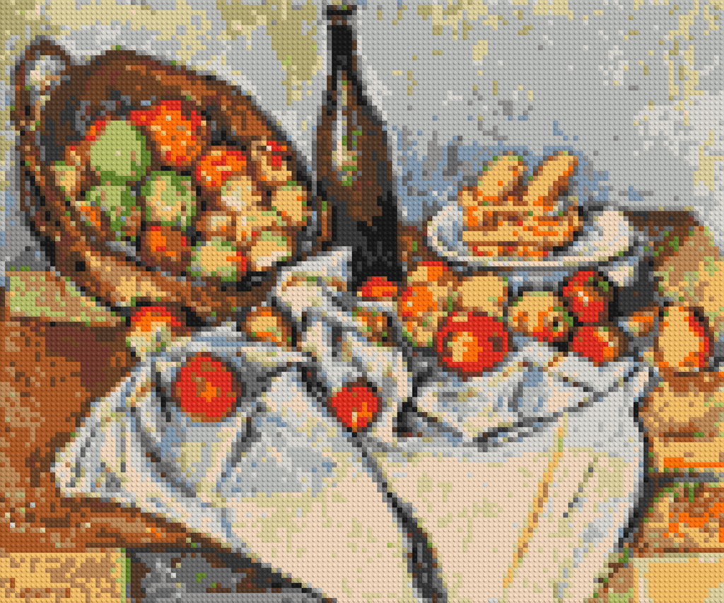 Basket of Apples by Paul C¨¦zanne - Brick Art Mosaic Kit