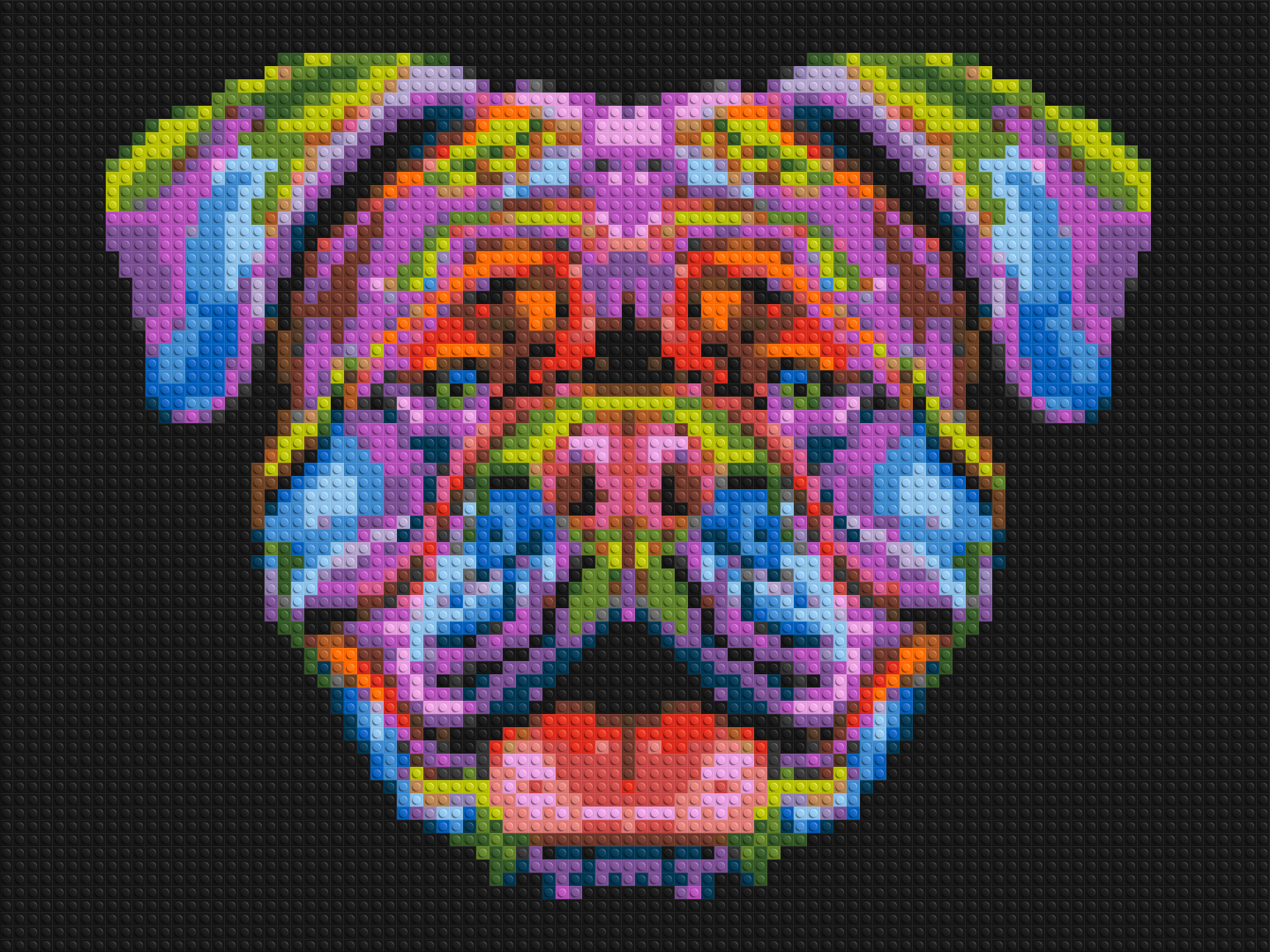 British Bulldog Colorful Pop Art - Brick Art Mosaic Kit