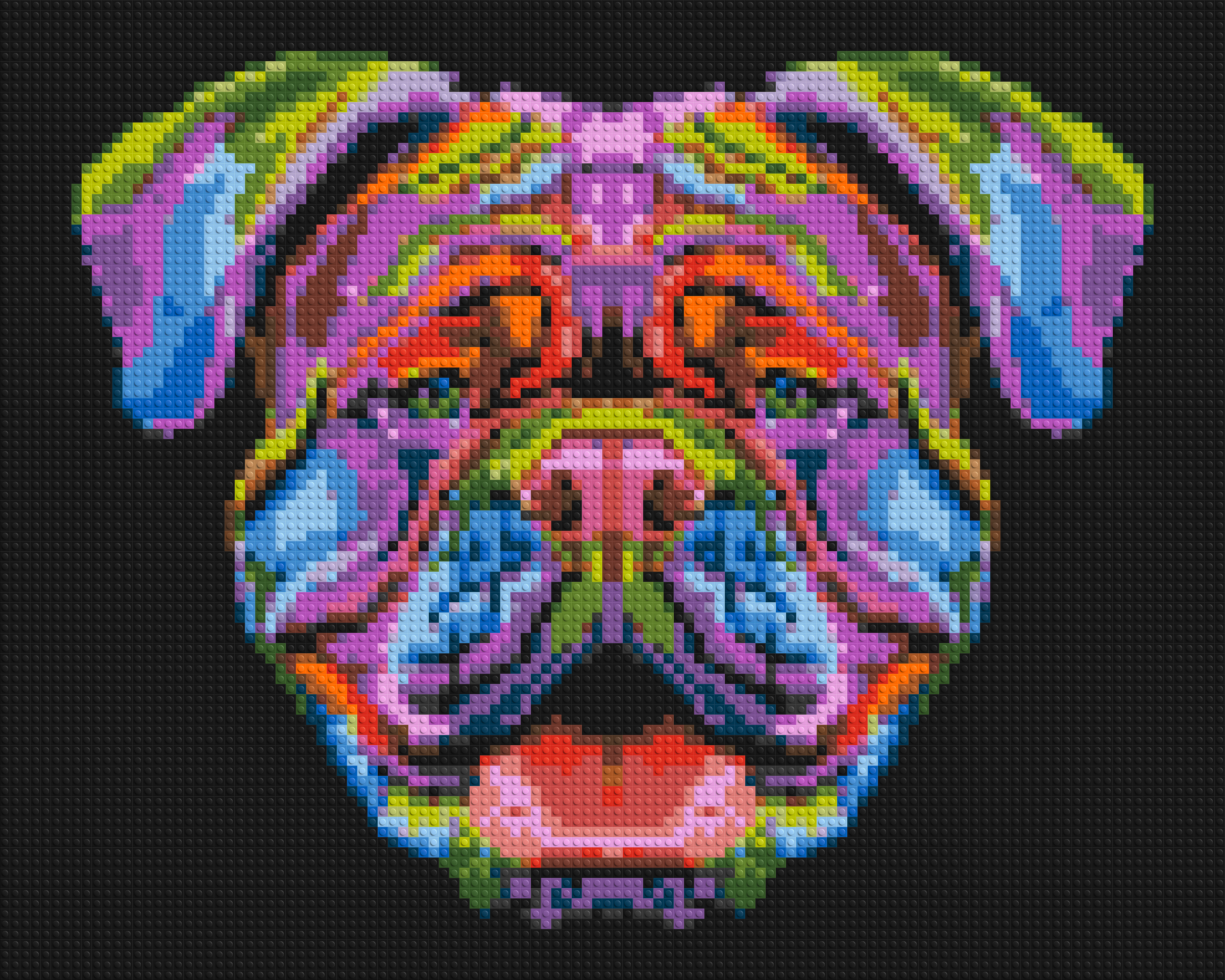 British Bulldog Colorful Pop Art - Brick Art Mosaic Kit