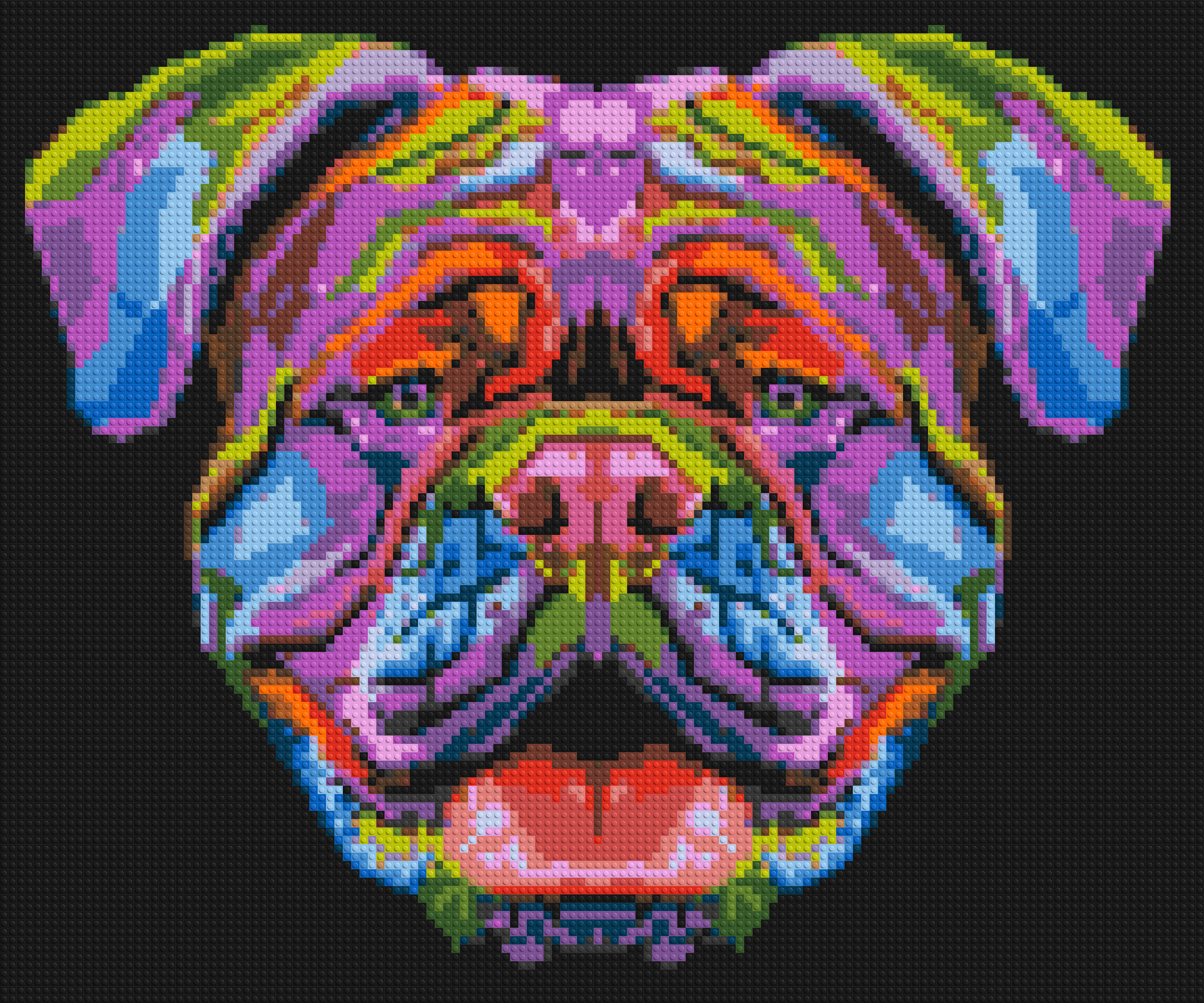 British Bulldog Colorful Pop Art - Brick Art Mosaic Kit