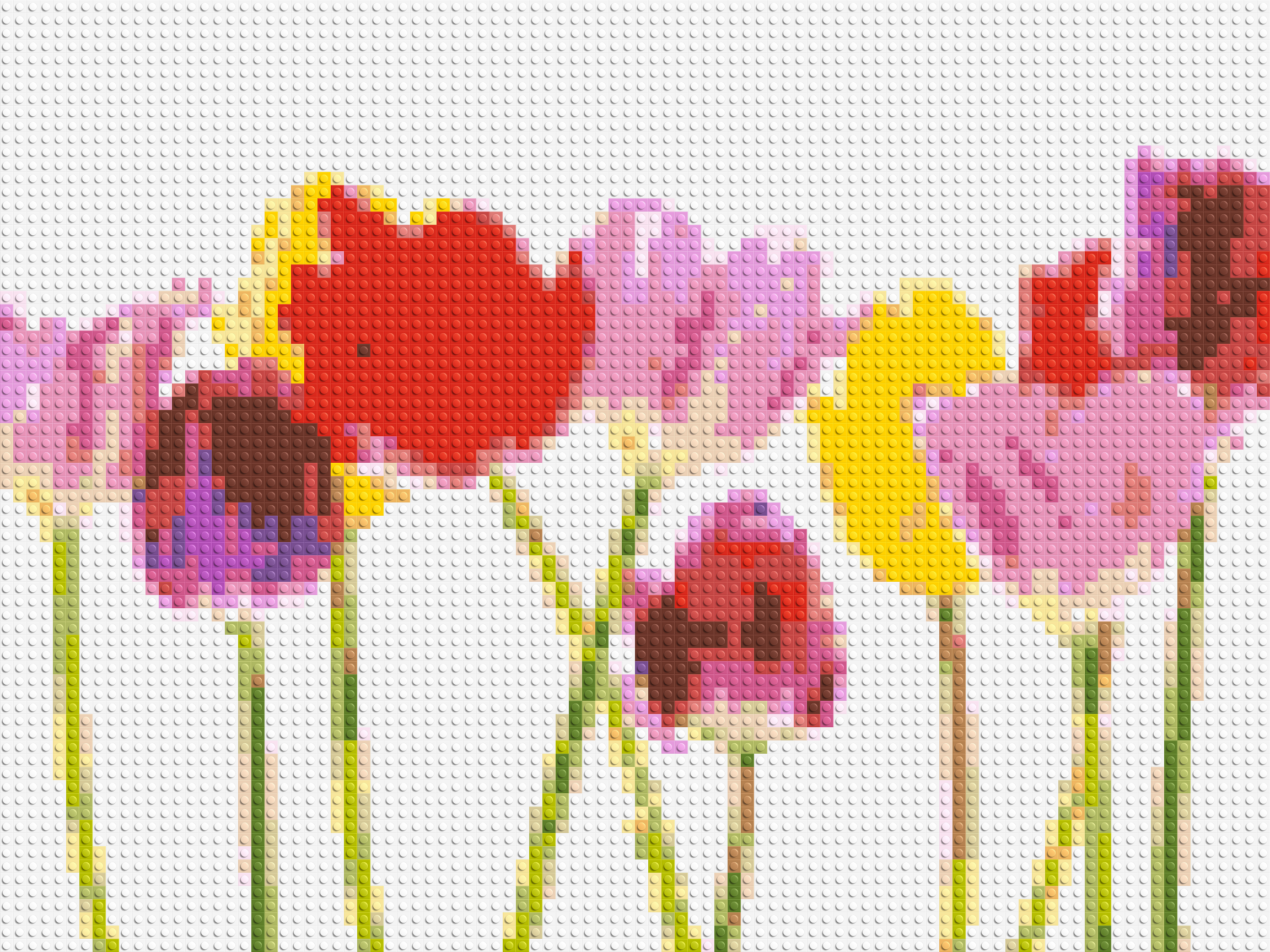 Colorful Tulips - Brick Art Mosaic Kit