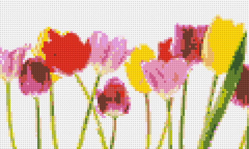 Colorful Tulips - Brick Art Mosaic Kit
