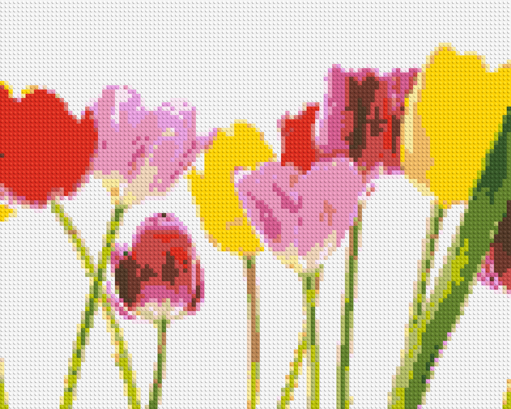 Colorful Tulips - Brick Art Mosaic Kit