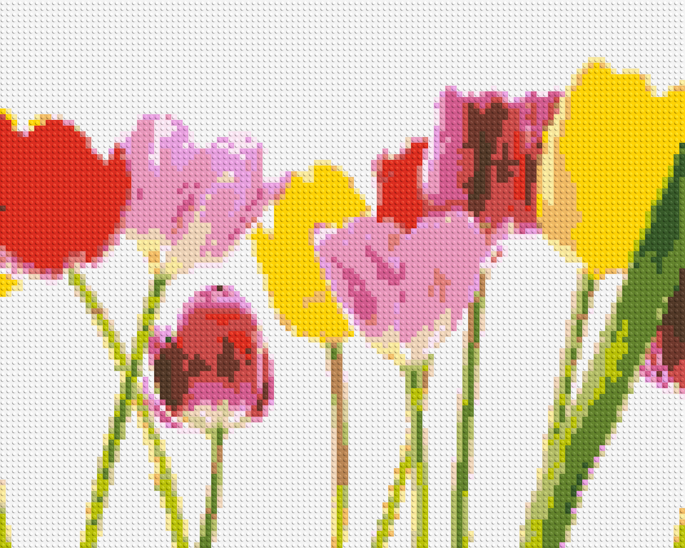 Colorful Tulips - Brick Art Mosaic Kit