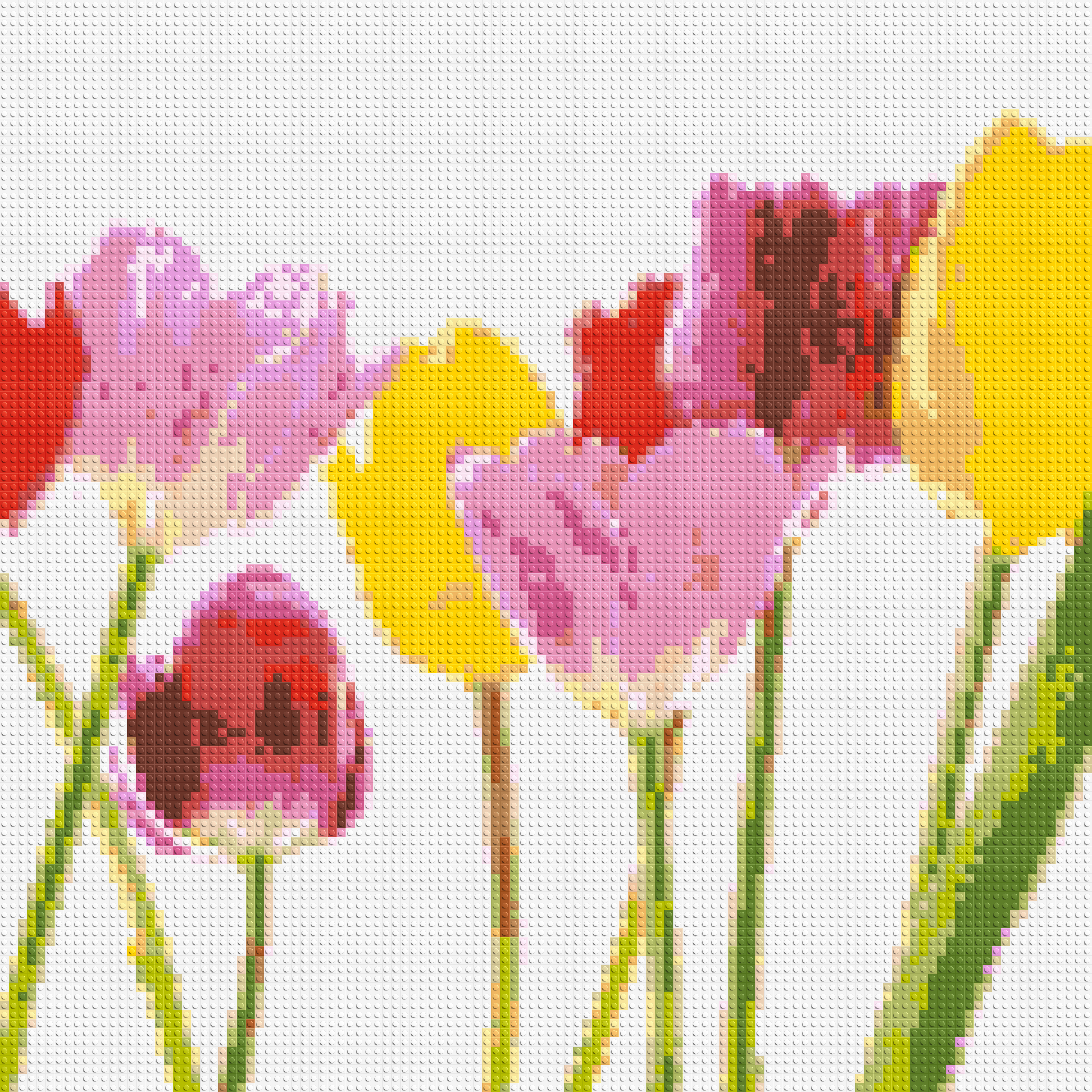 Colorful Tulips - Brick Art Mosaic Kit