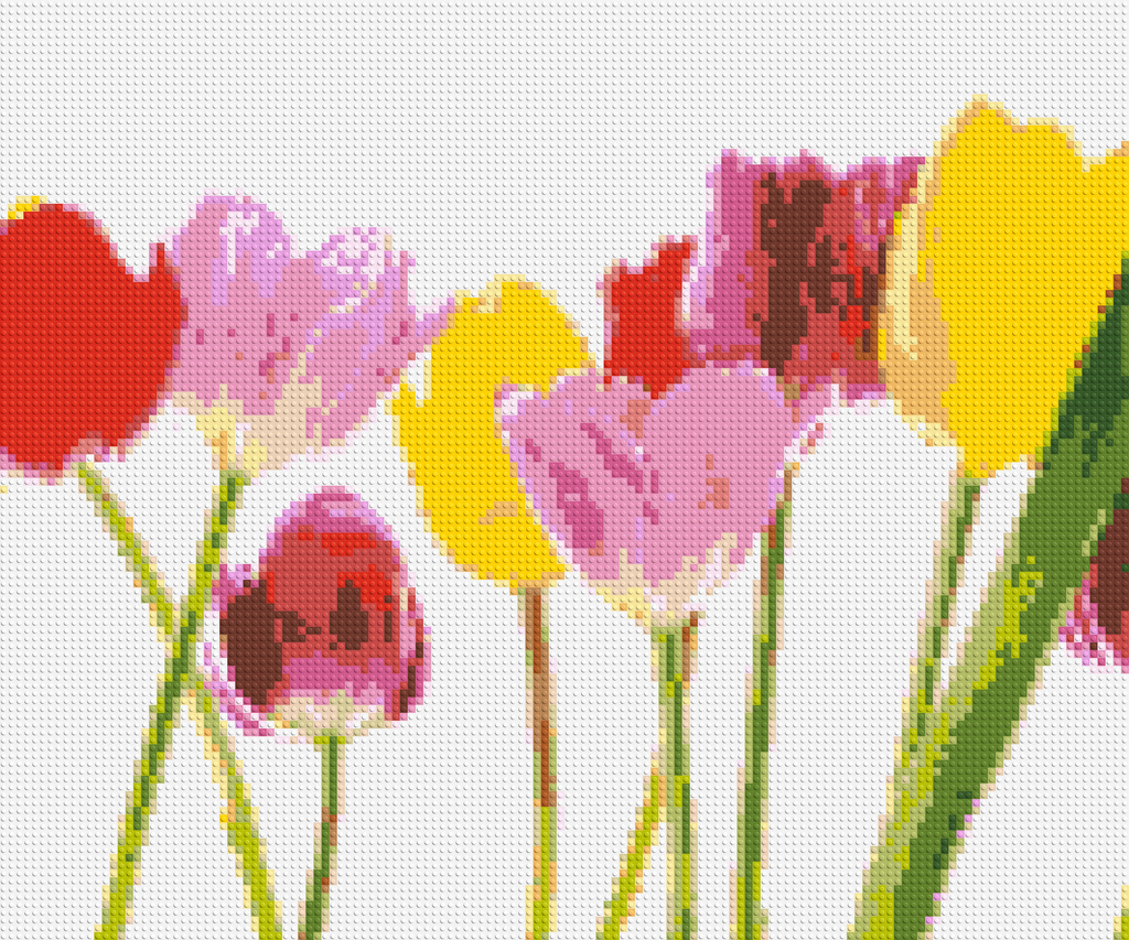 Colorful Tulips - Brick Art Mosaic Kit