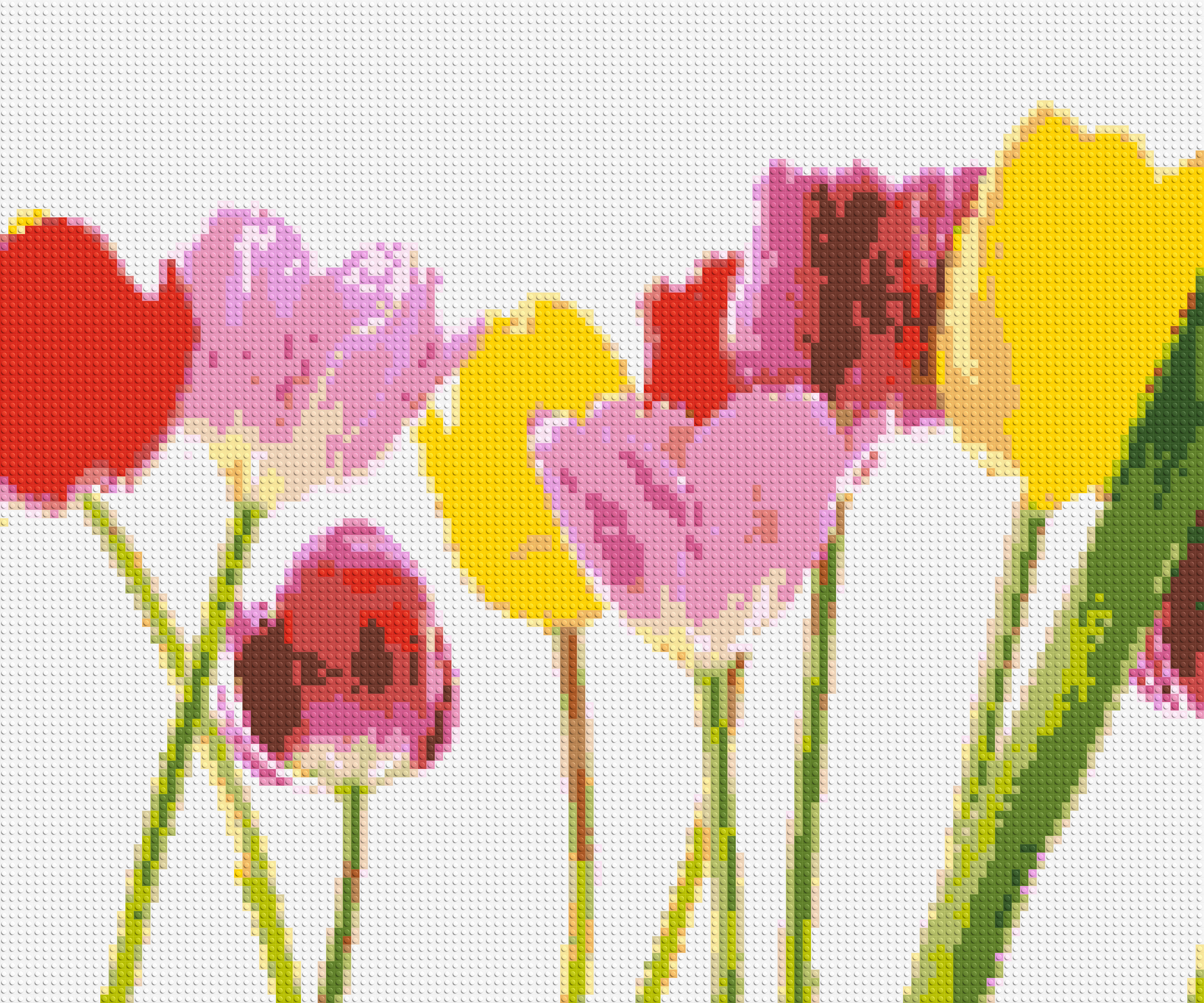 Colorful Tulips - Brick Art Mosaic Kit