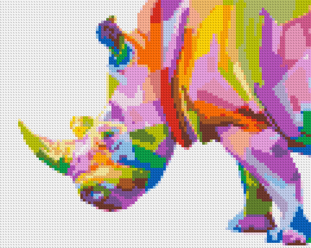 Rhinoceros Colorful Pop Art  - Brick Art Mosaic Kit