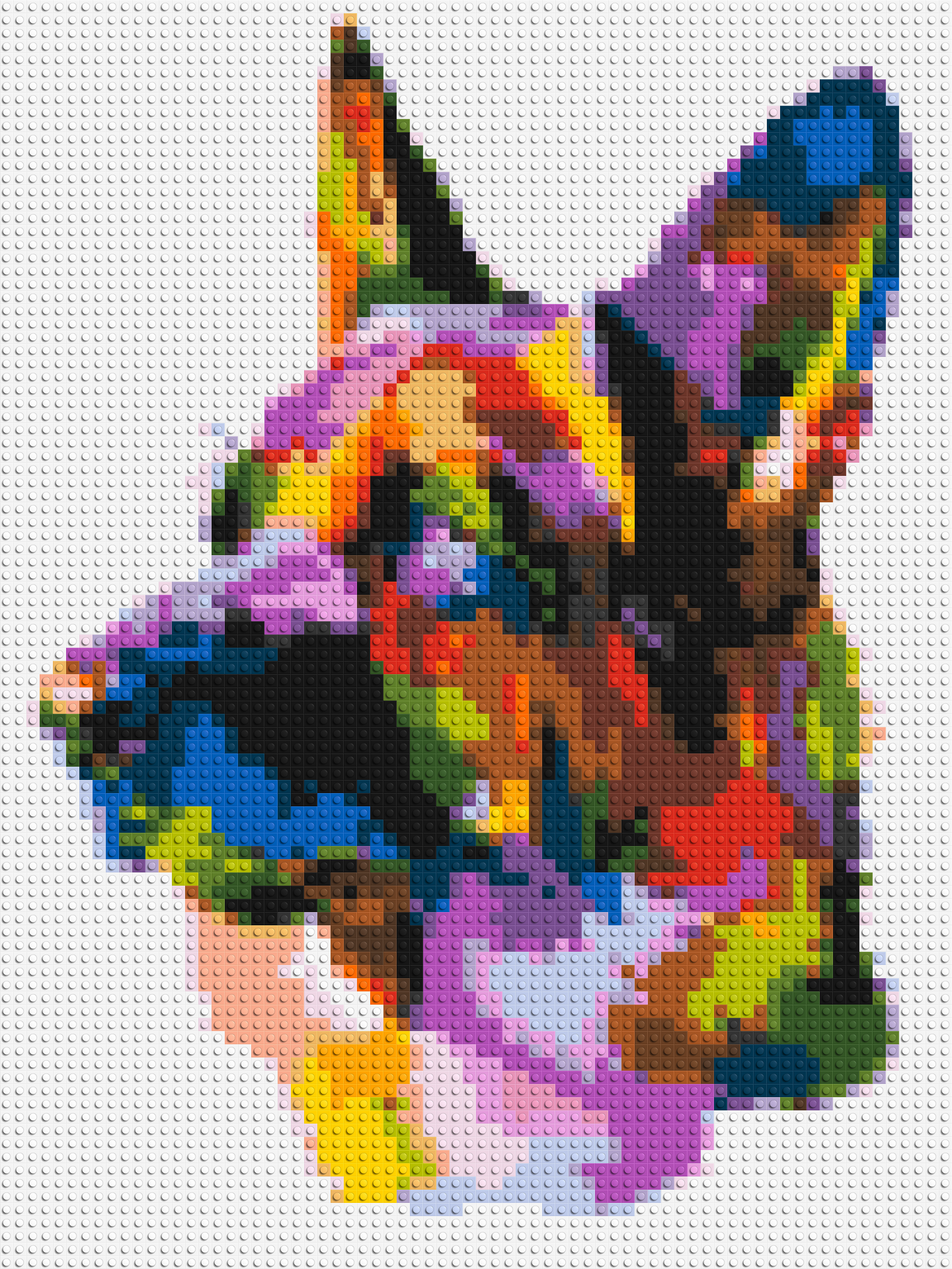 German Shepherd Colorful Pop Art - Brick Art Mosaic Kit