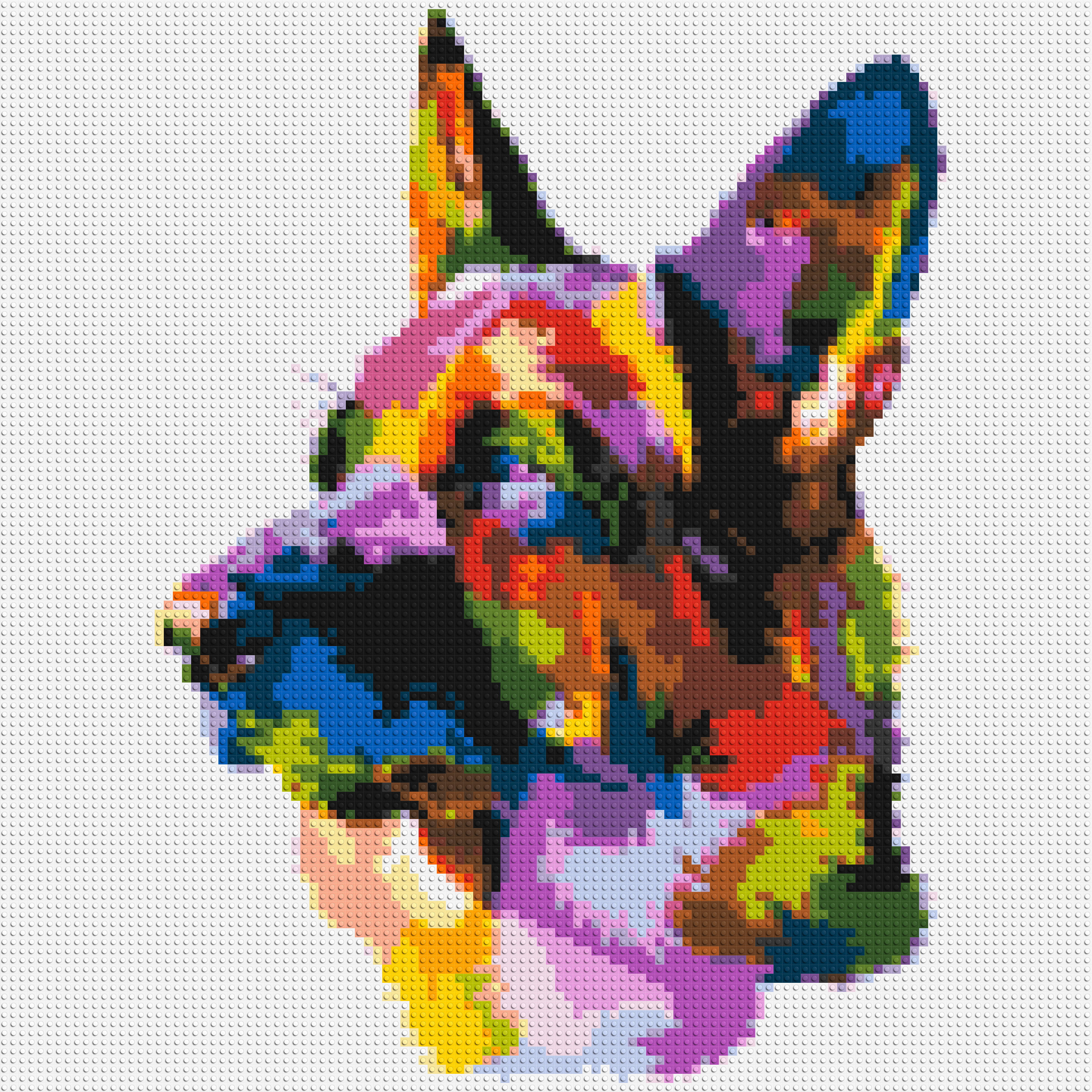 German Shepherd Colorful Pop Art - Brick Art Mosaic Kit