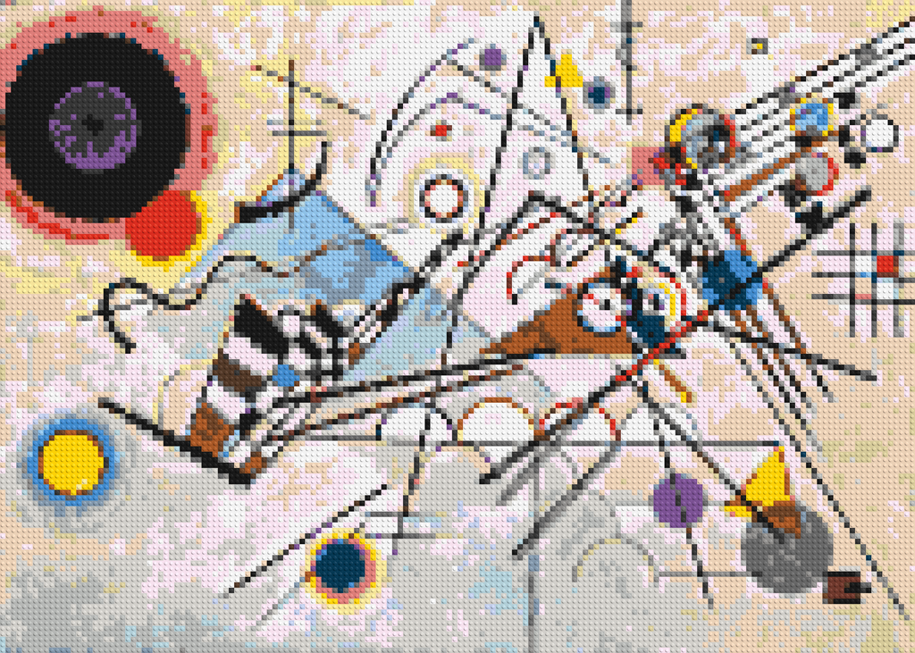 Composition VIII by Wassily Kandinsky - Brick Art Mosaic Kit