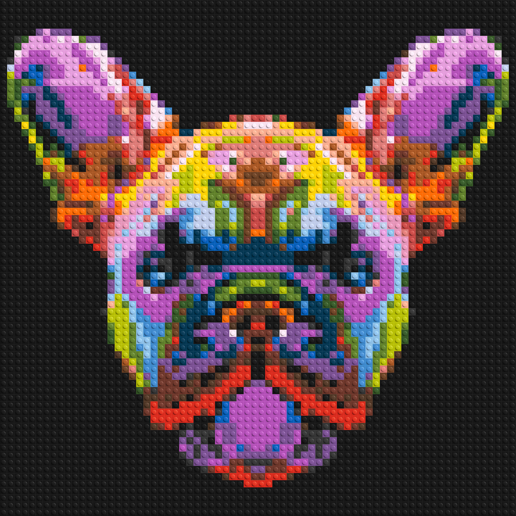French Bulldog Colorful Pop Art - Brick Art Mosaic Kit
