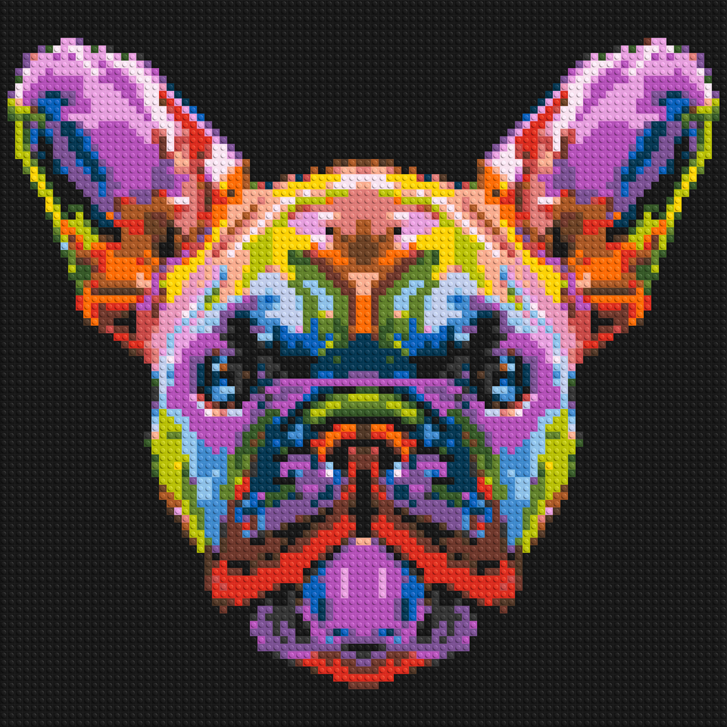French Bulldog Colorful Pop Art - Brick Art Mosaic Kit