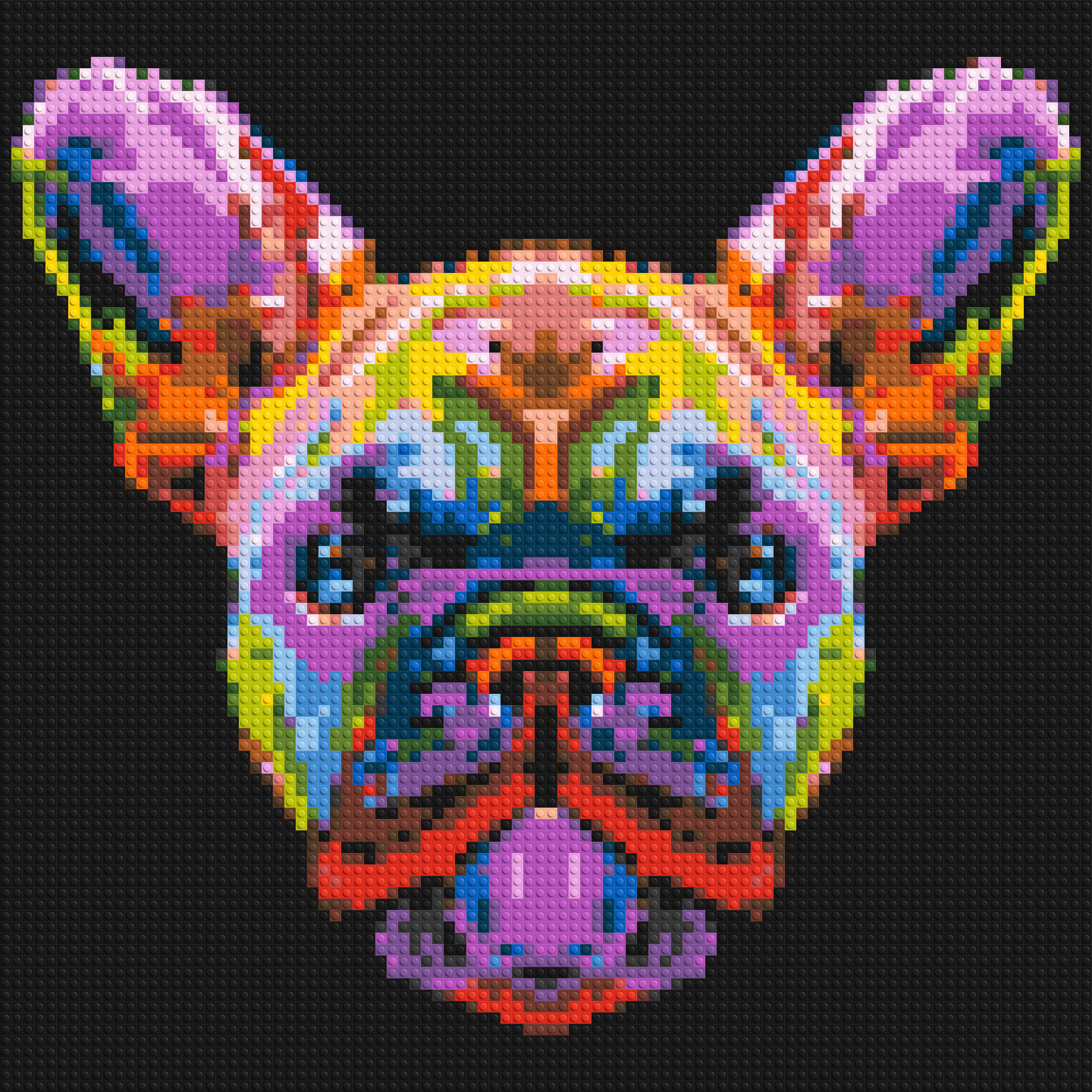 French Bulldog Colorful Pop Art - Brick Art Mosaic Kit
