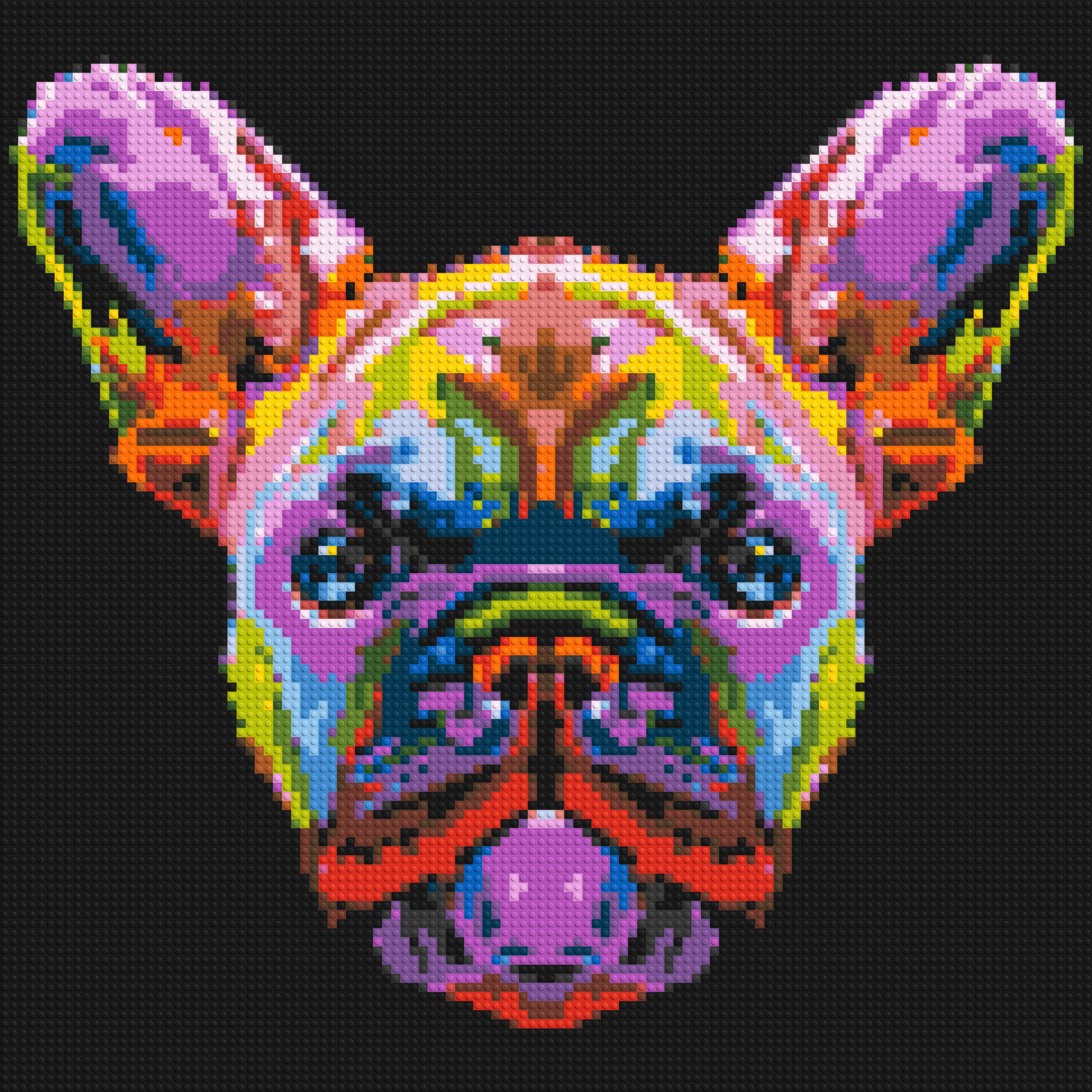 French Bulldog Colorful Pop Art - Brick Art Mosaic Kit