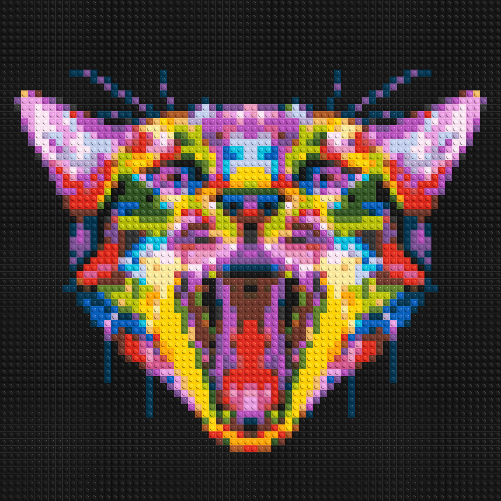 Meowing Cat Colorful Pop Art - Brick Art Mosaic Kit