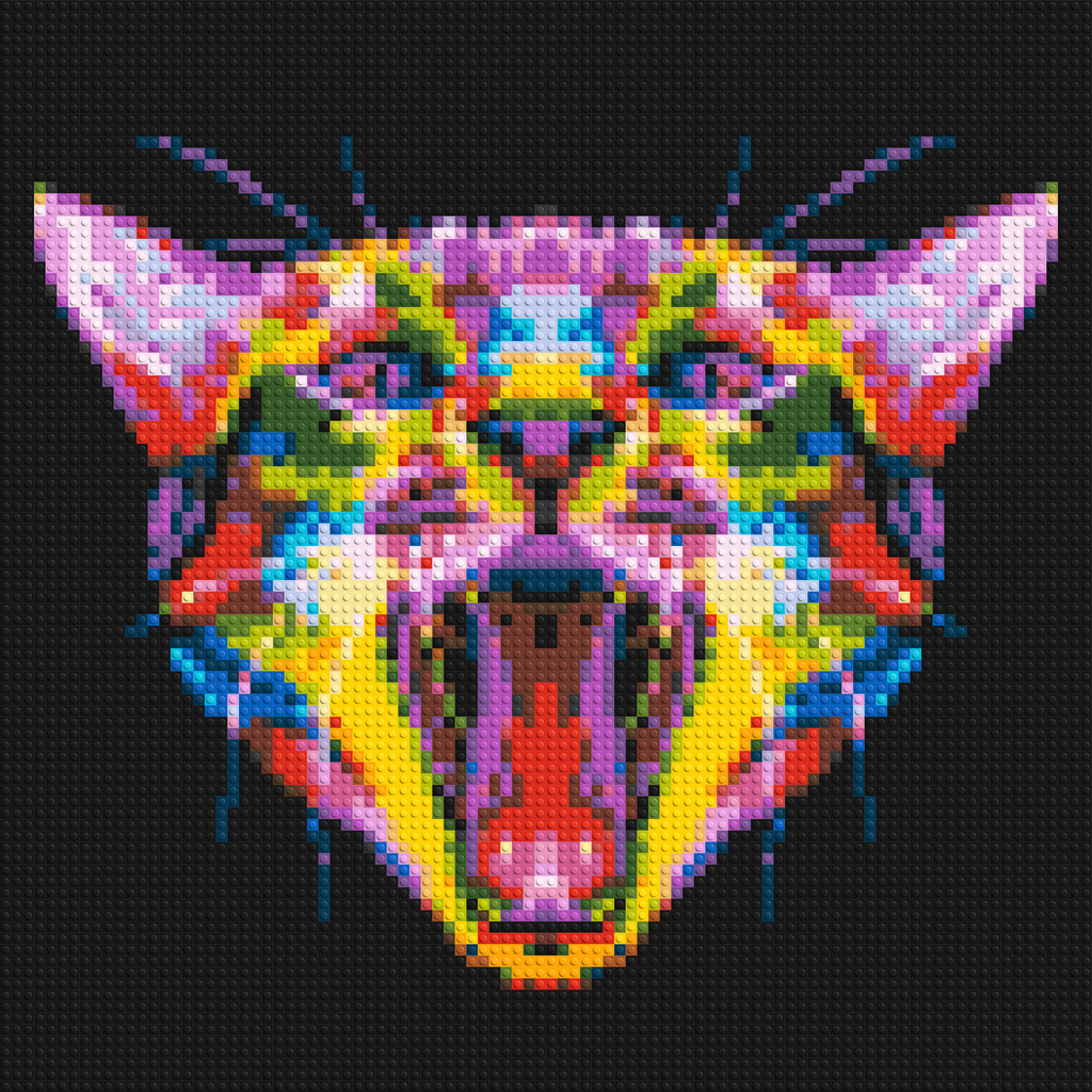 Meowing Cat Colorful Pop Art - Brick Art Mosaic Kit
