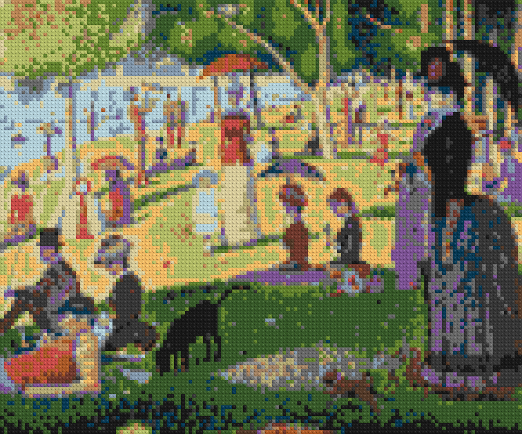 A Sunday Afternoon on the Island of La Grande Jatte By Georges Seurat - Brick Art Mosaic Kit