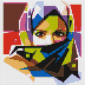 Colorful Woman with Hijab - Brick Art Mosaic Kit