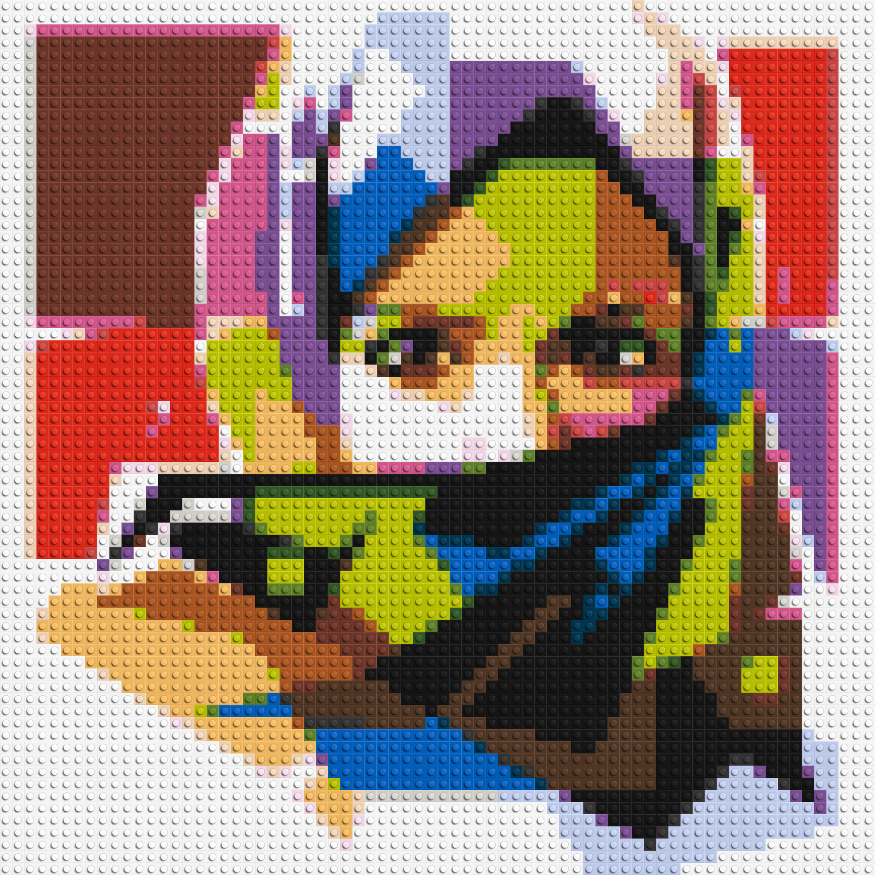 Colorful Woman with Hijab - Brick Art Mosaic Kit