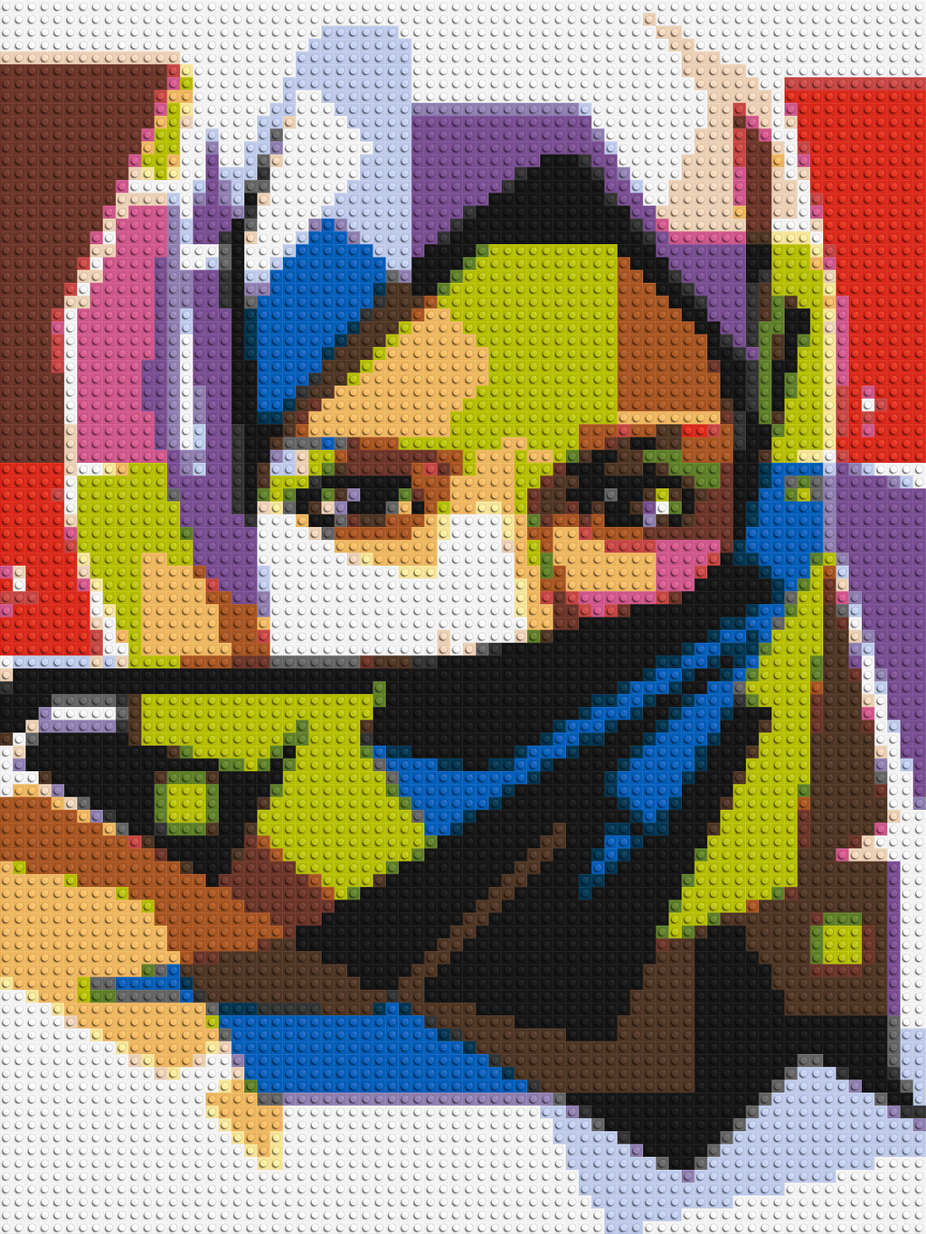 Colorful Woman with Hijab - Brick Art Mosaic Kit